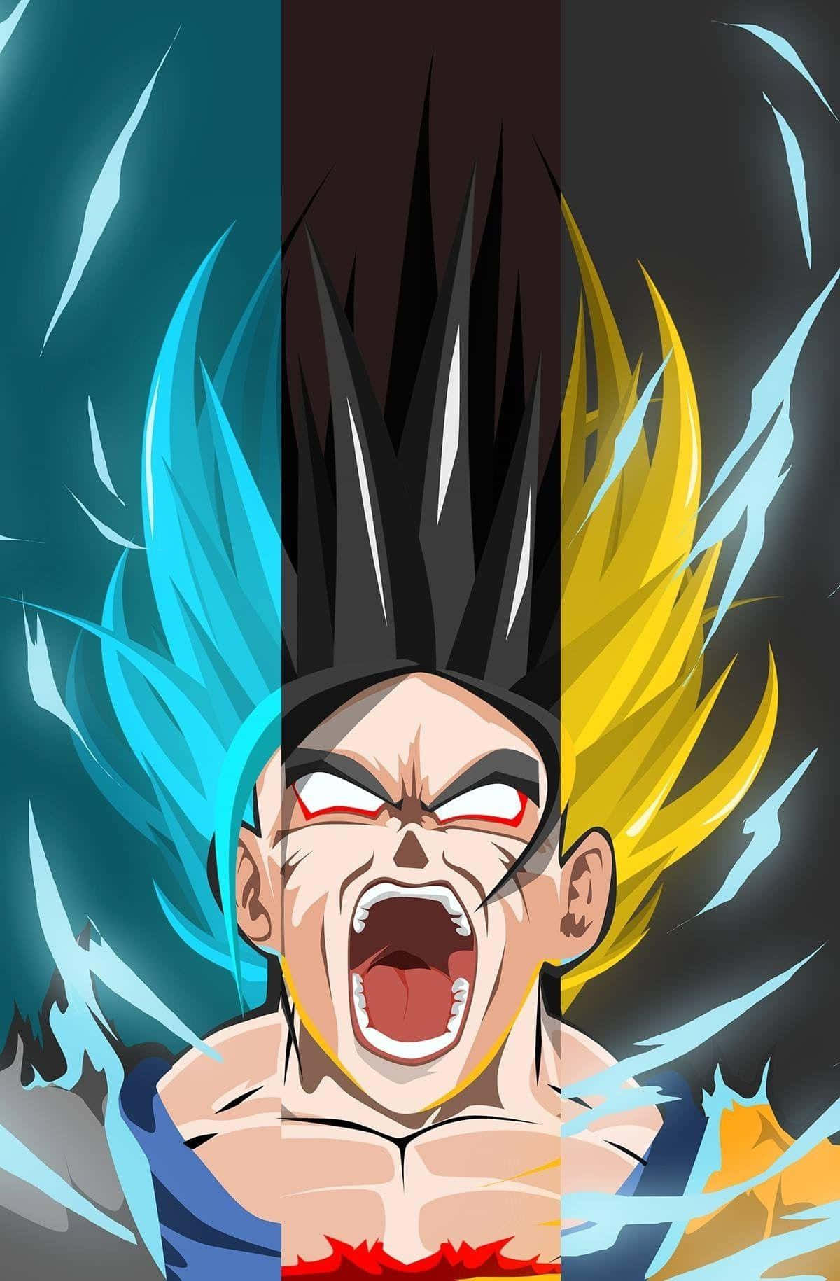 Power Up! Vegeta And Goku Doing Their Super Saiyan Transformation