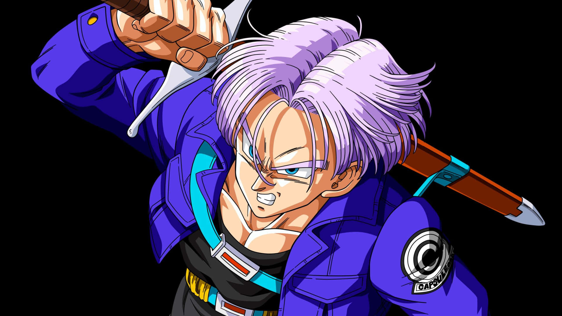 Power Up With Trunks From Dragon Ball Z Background