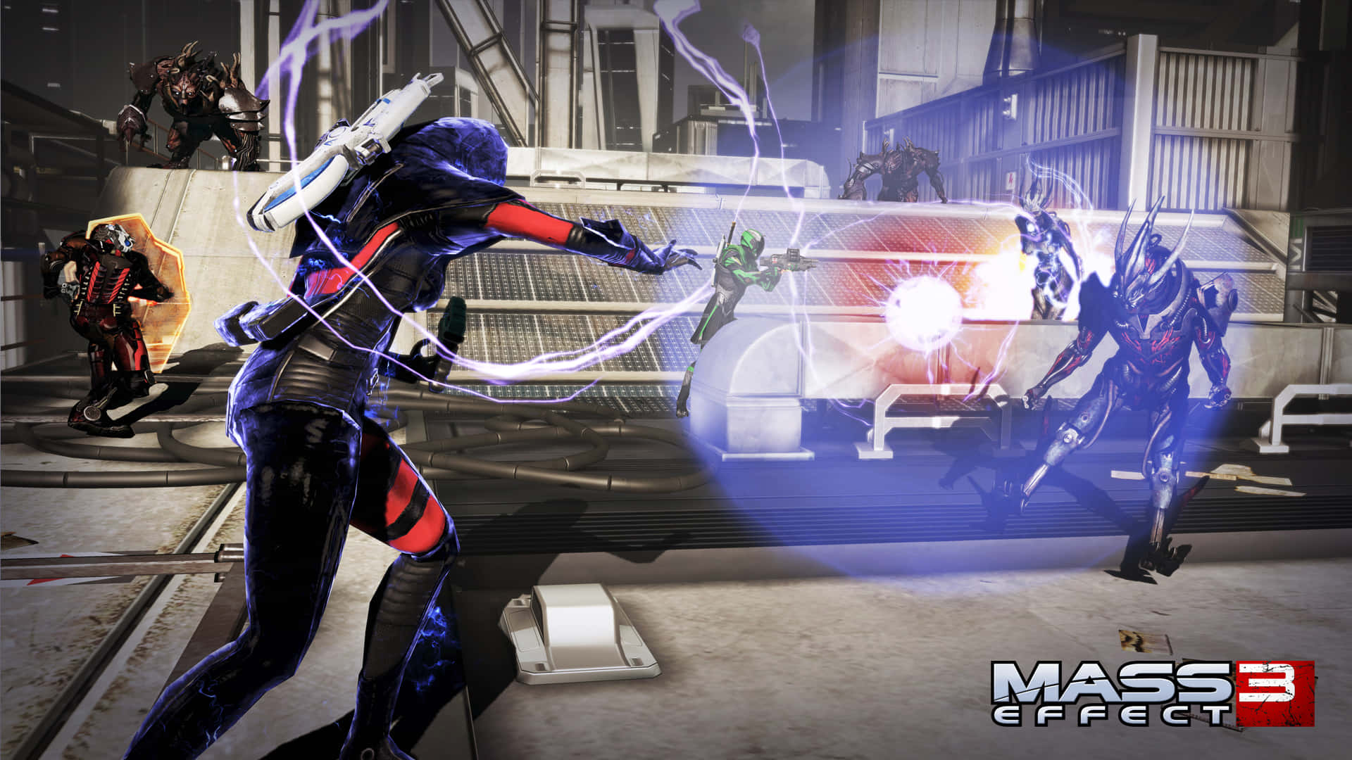 Powerful Adept Attacking An Enemy Background