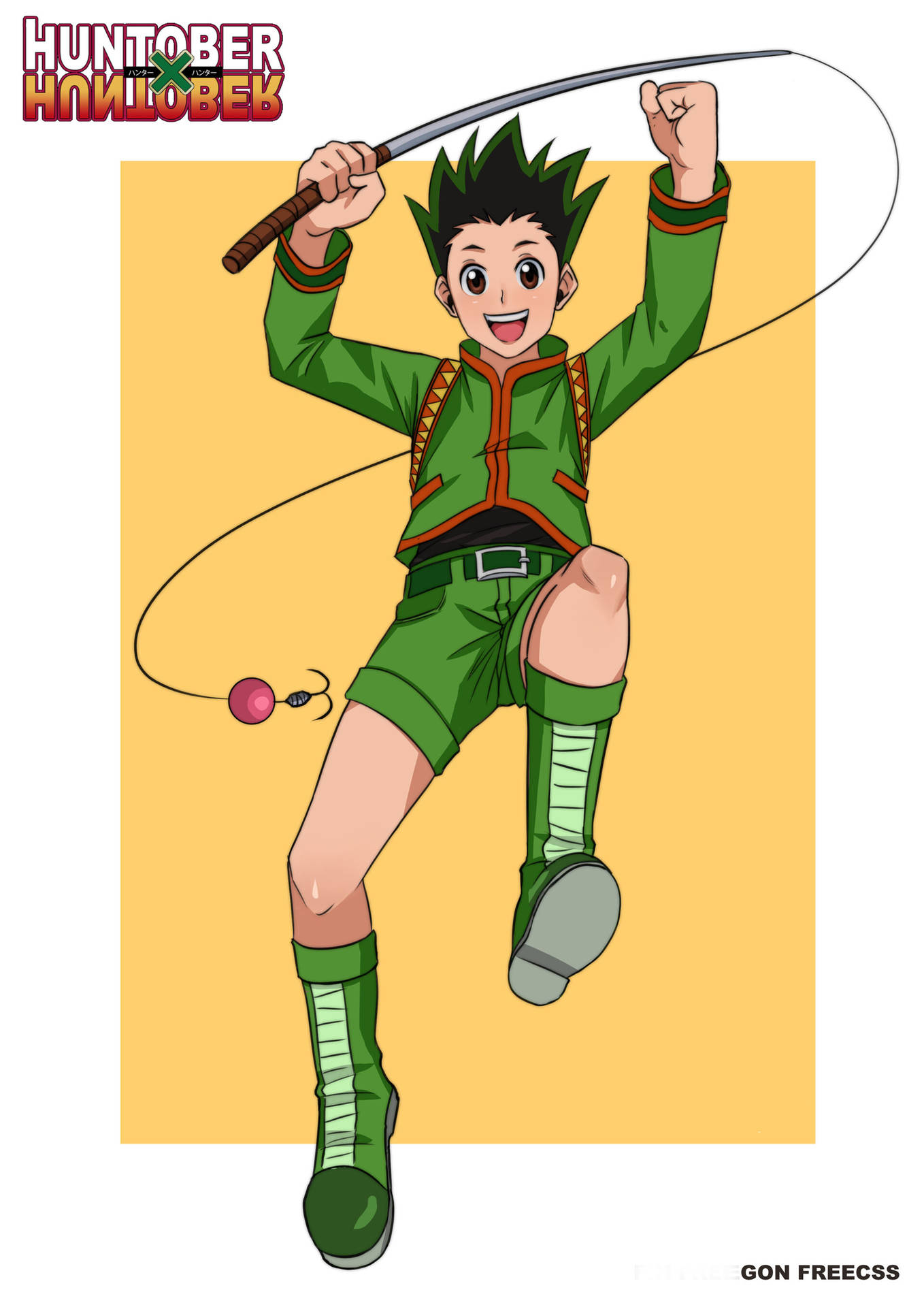 Powerful Adult Gon Unleashing His Might Background