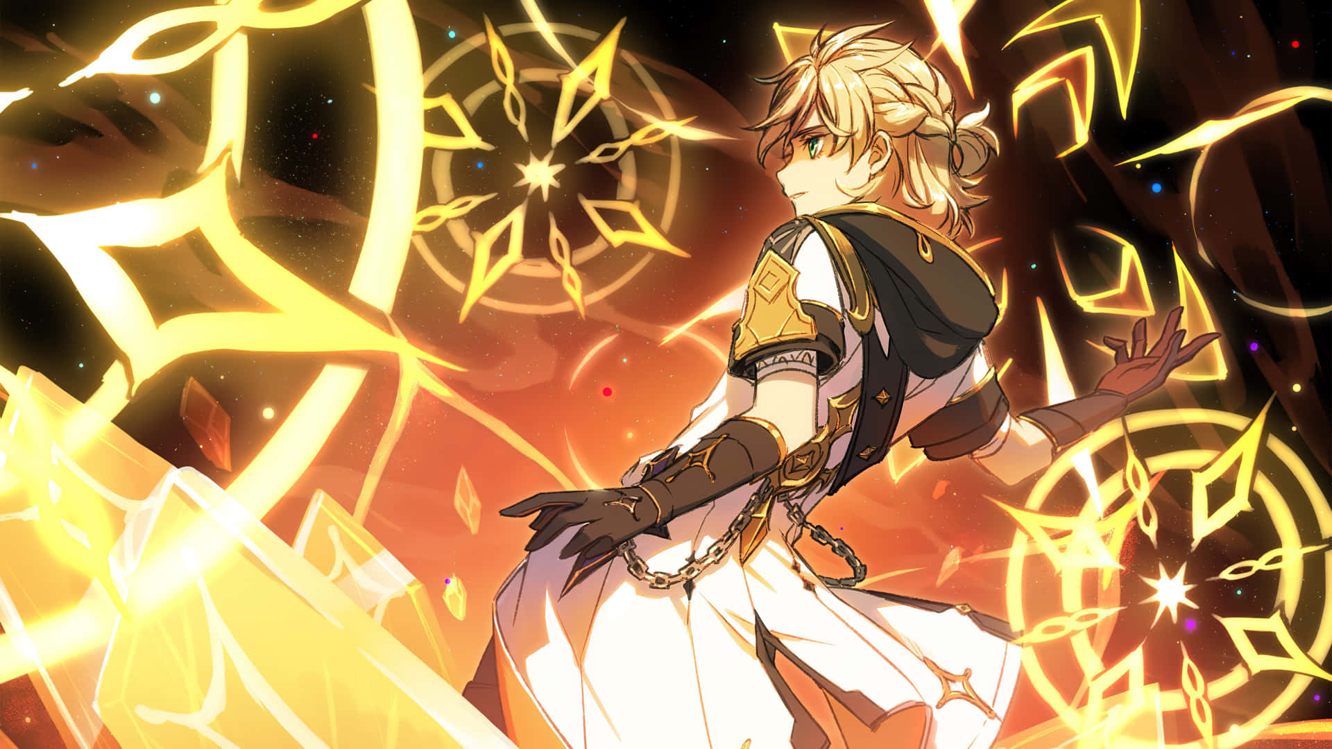 Powerful Albedo Genshin Impact Background