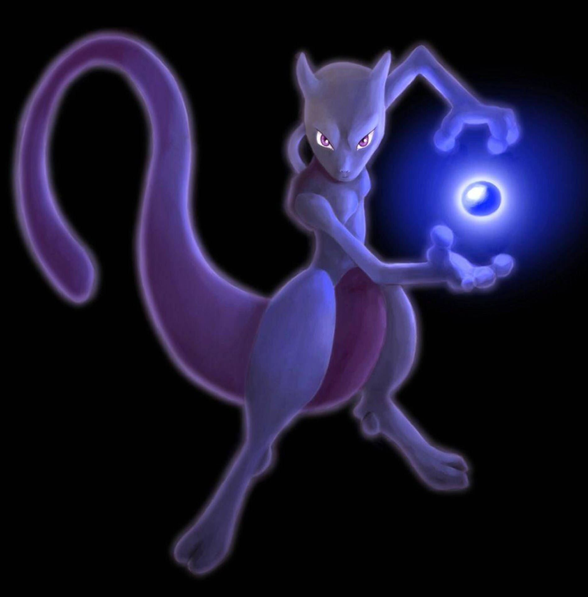 Powerful Art - Expressing The Potency Of Pokémon's Mewtwo Background
