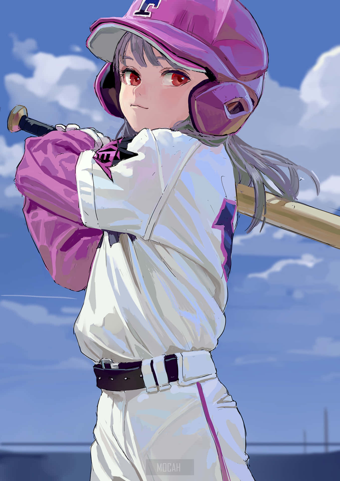 Powerful Baseball Swing In Action Background