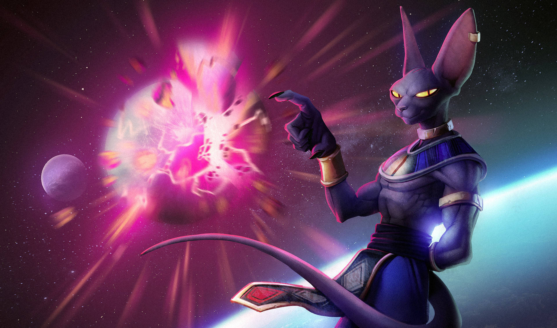 Powerful Beerus In Hd Background