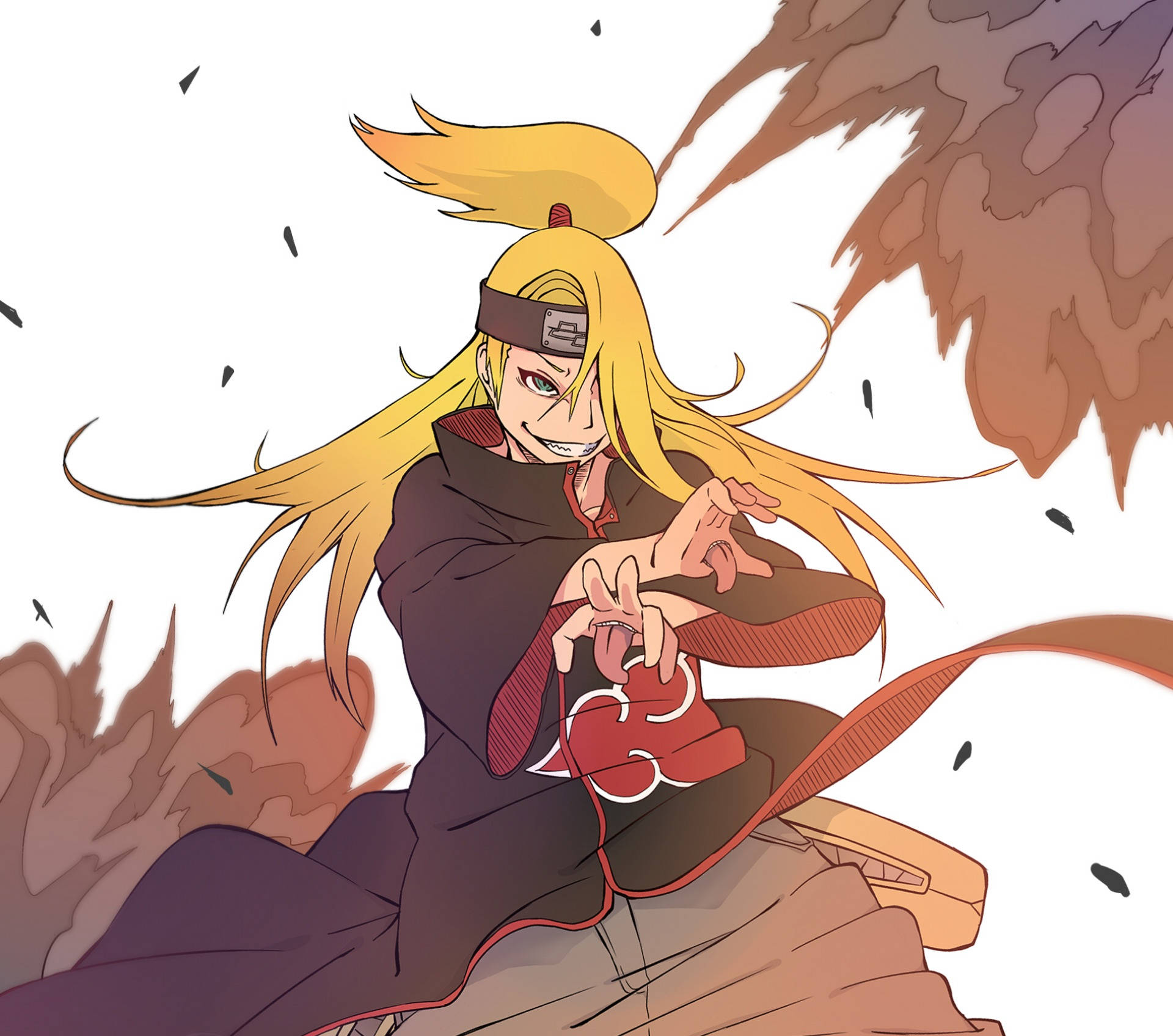 Powerful Deidara From Akatsuki Pc Background