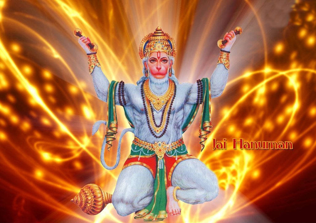 Powerful Depiction Of Jai Hanuman In Flames