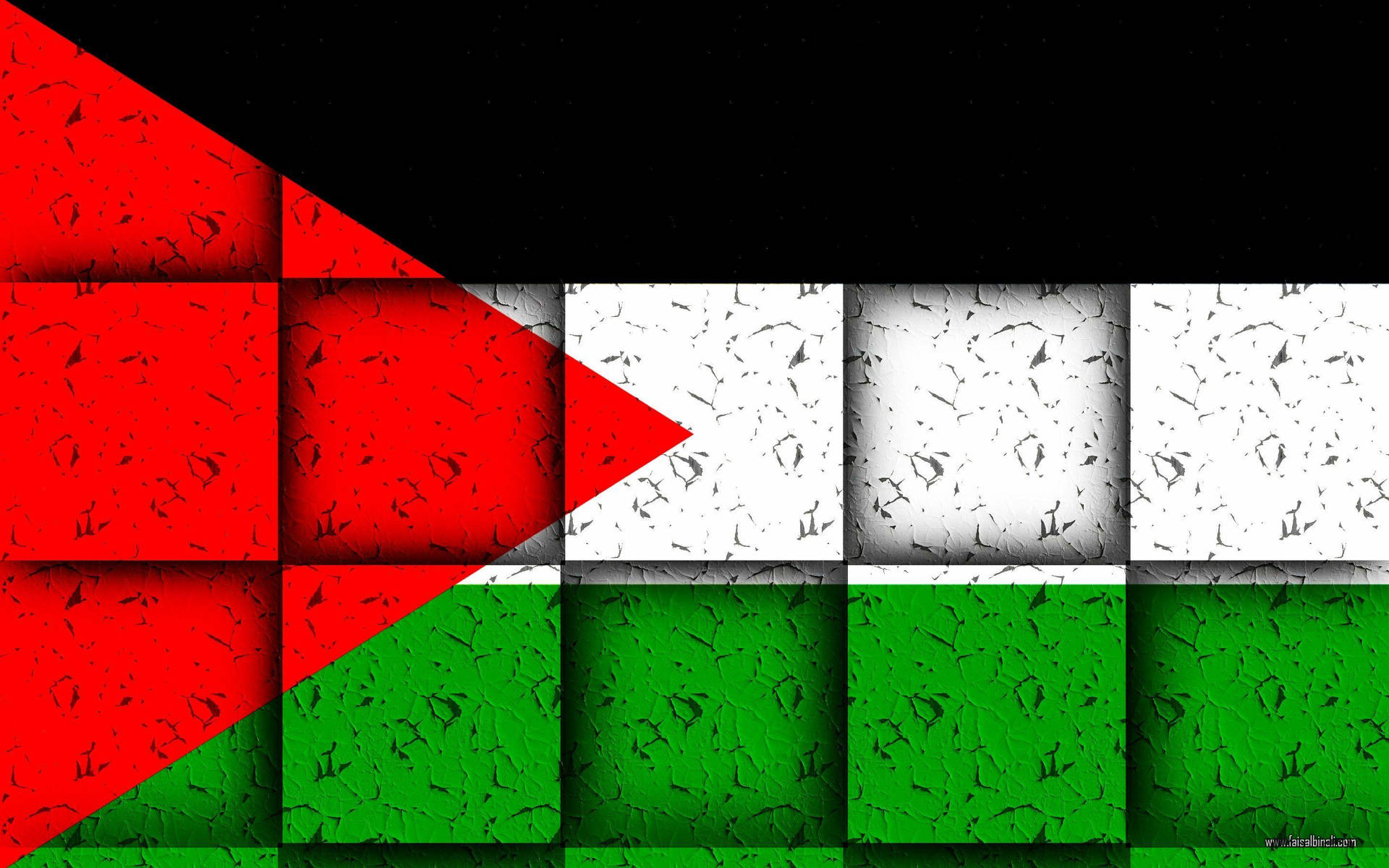 Powerful Display Of The Palestinian Flag Designed With Building Blocks. Background
