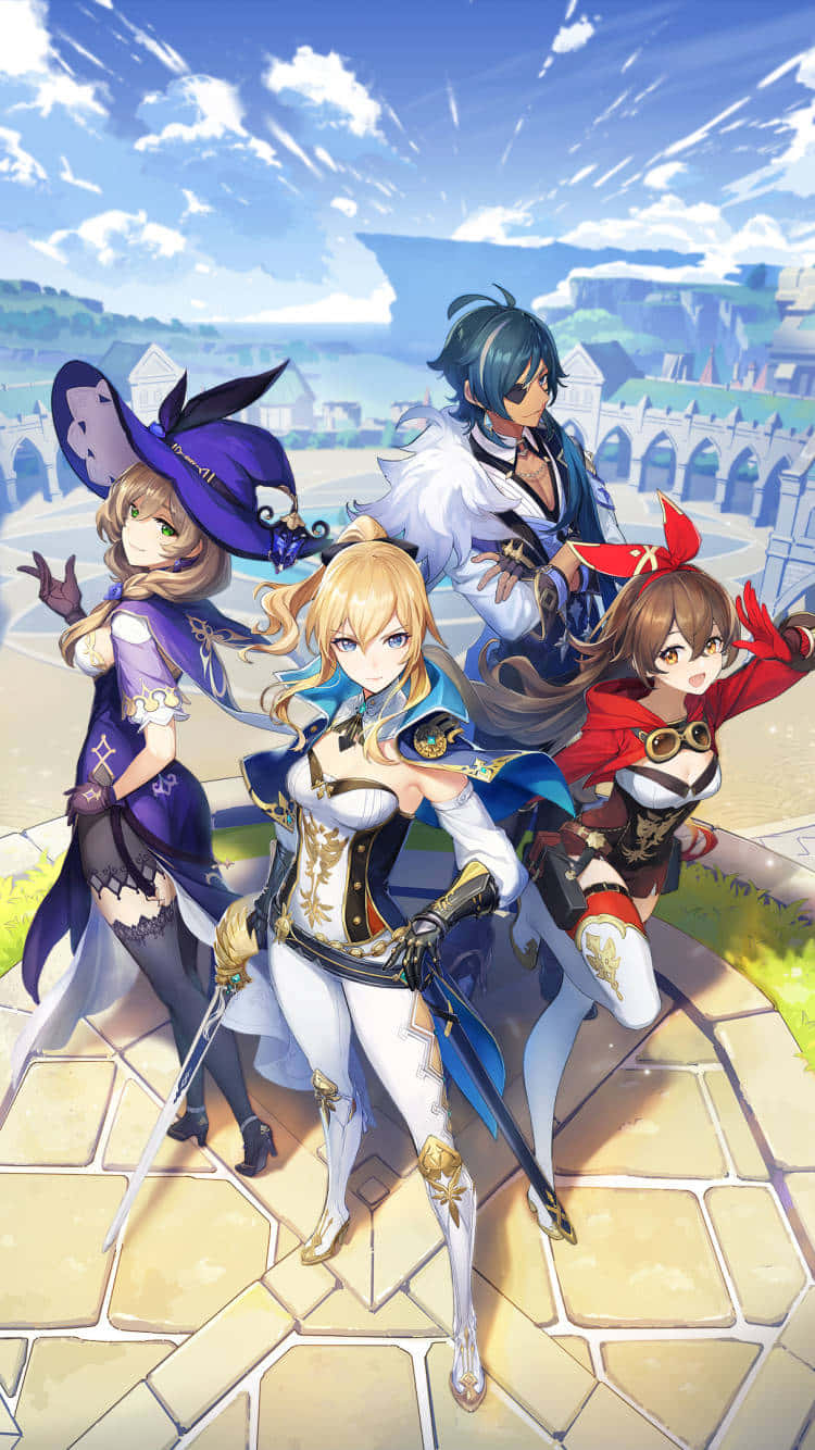 Powerful Duo In Genshin Impact Background