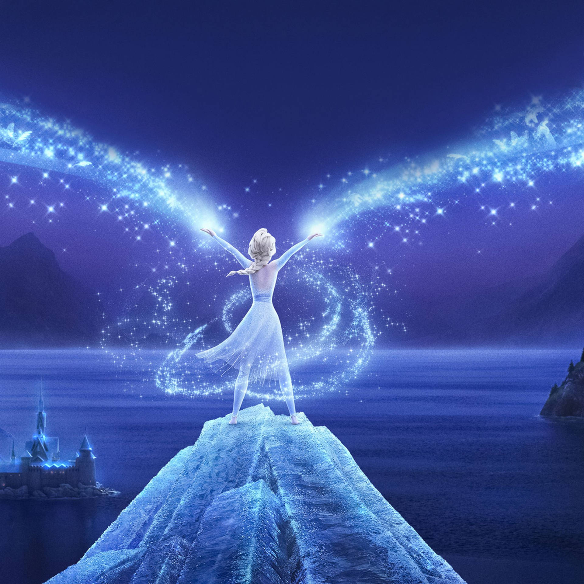 Powerful Elsa In Frozen Movie Background