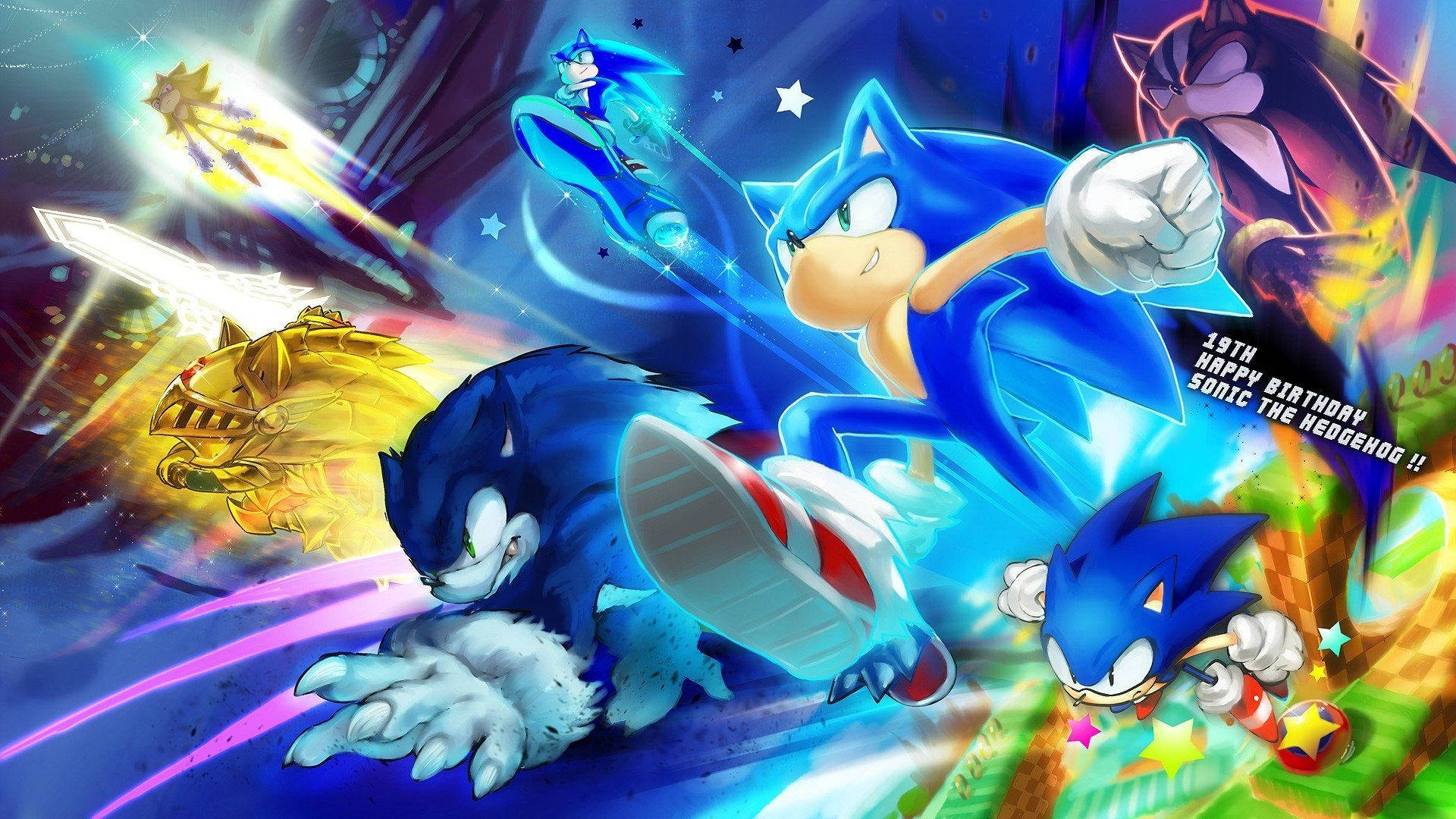 Powerful Forms Of Sonic The Hedgehog Background