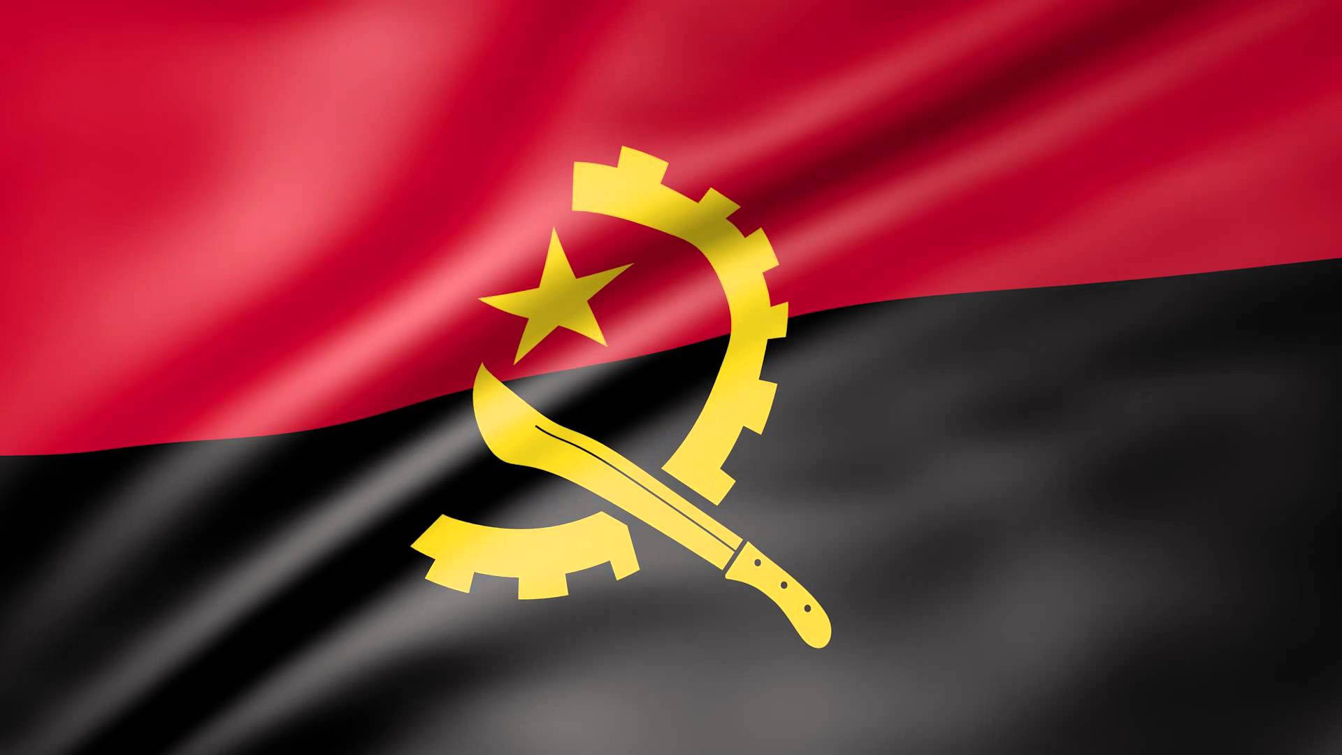 Powerful Glory - 3d Representation Of Angola Flag