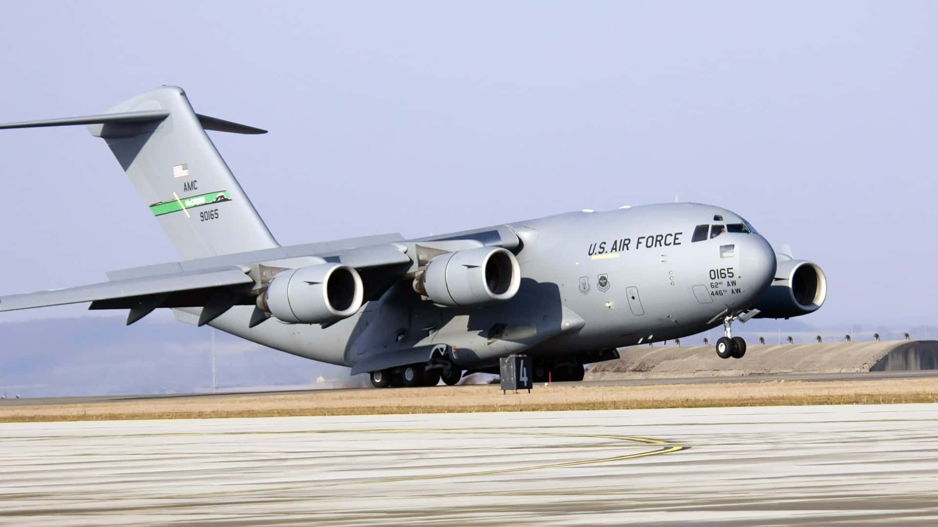 Powerful Jumbo Jets Soar Through The Sky.