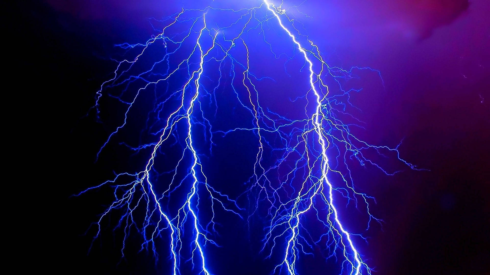 Powerful Lightning Strike Electric Current