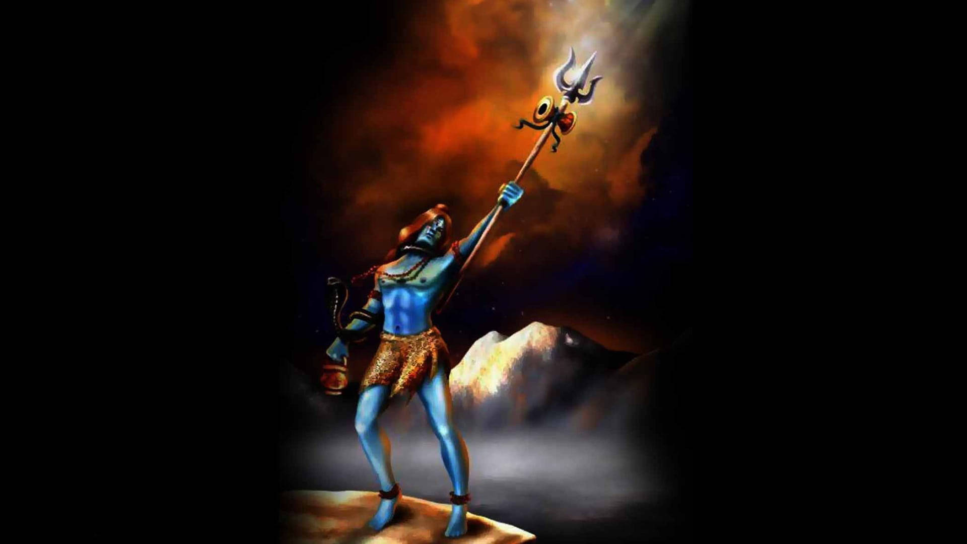 Powerful Mahadev Rudra Avatar Desktop Background