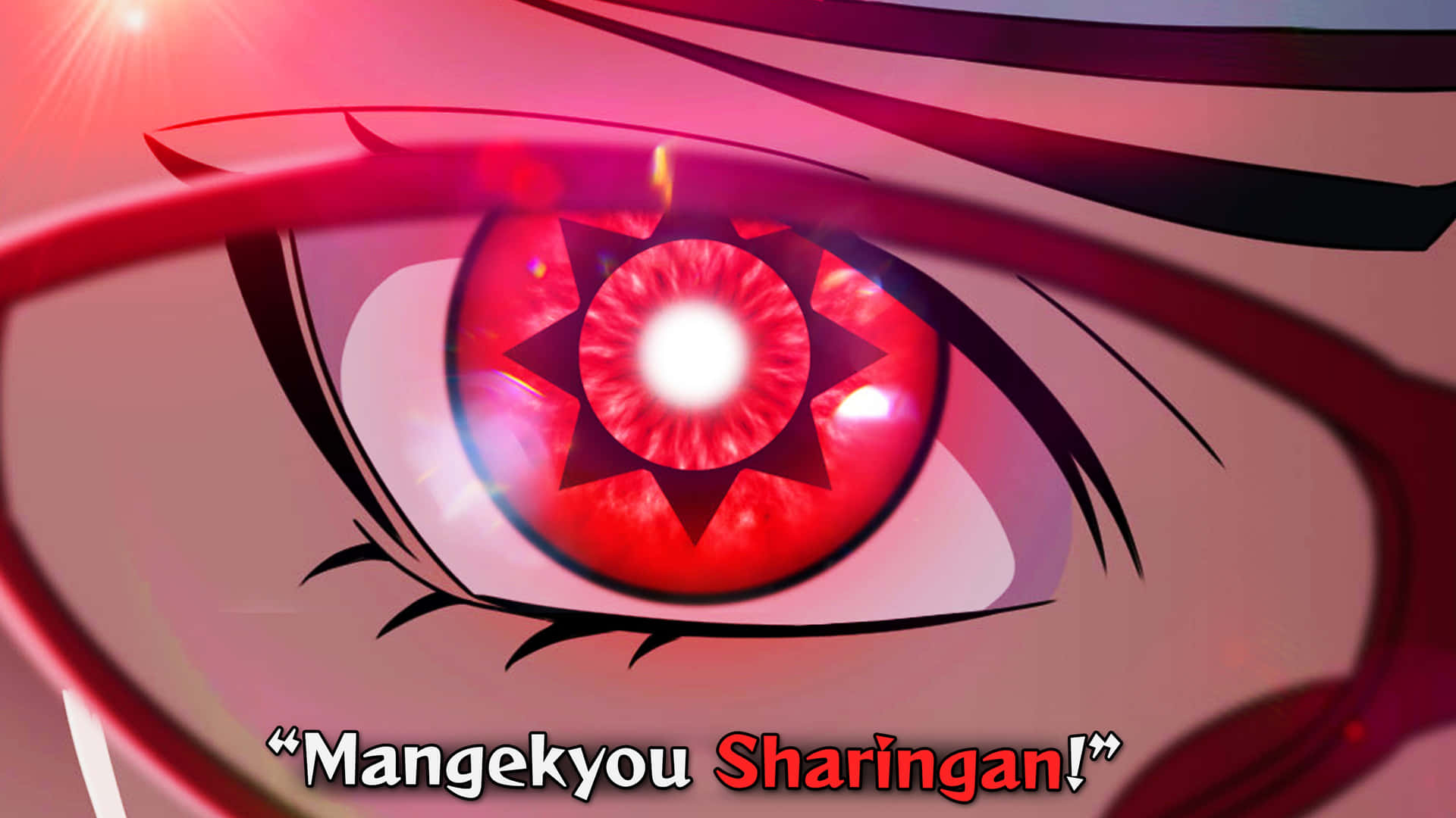 Powerful Mangekyou Sharingan Eyes In High-resolution Background