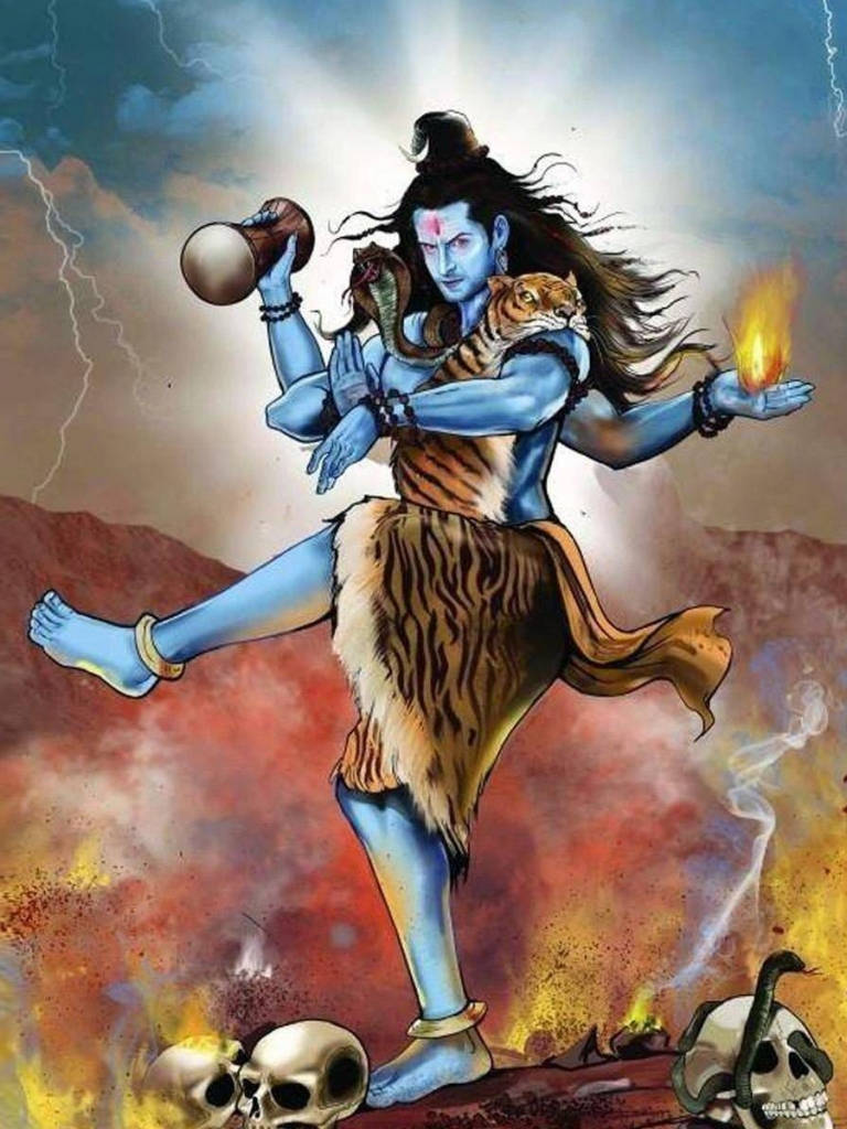Powerful Manifestation Of Divine Anger - Lord Shiva In His Furious Avatar