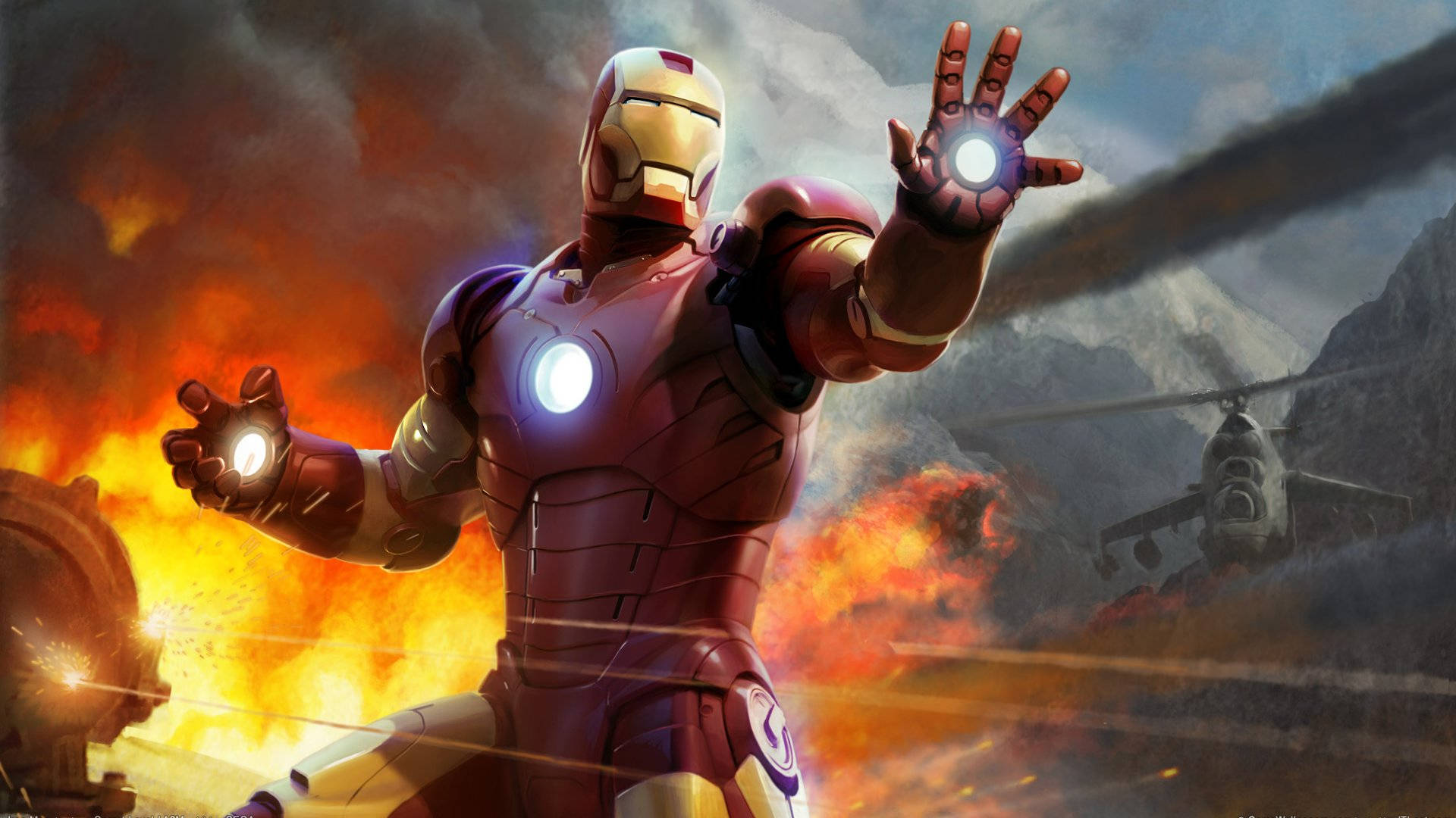 Powerful Marvel Superhero Ironman Hd Background