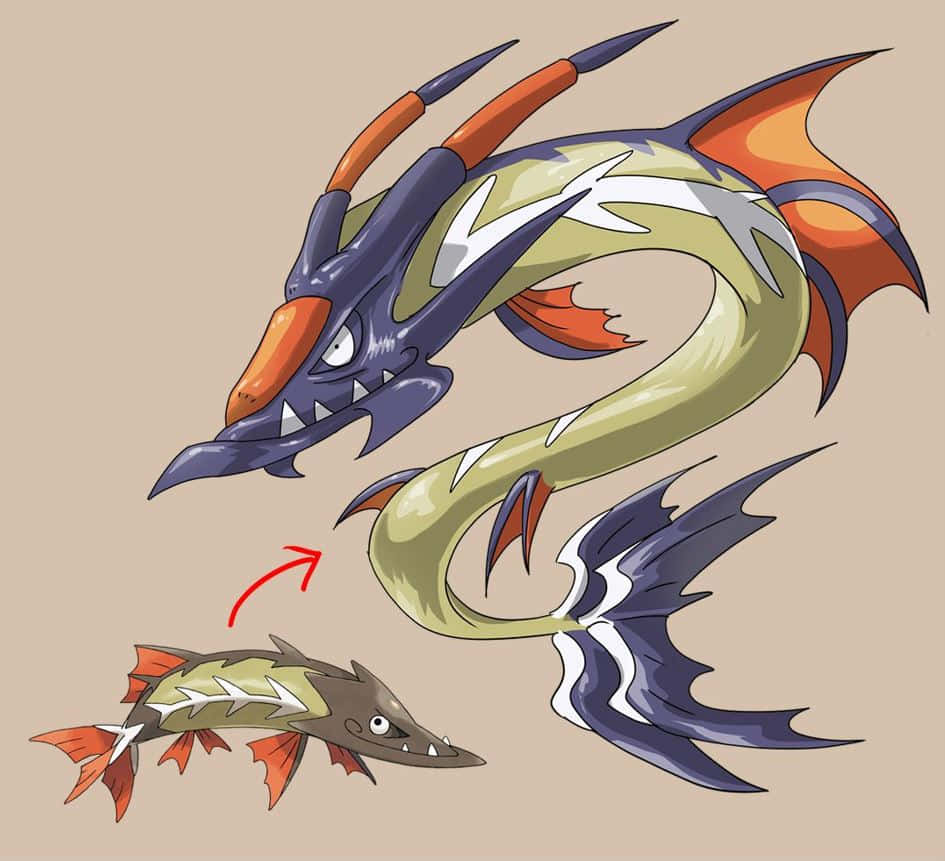 Powerful Mega Barraskewda Unleashed In Battle Background
