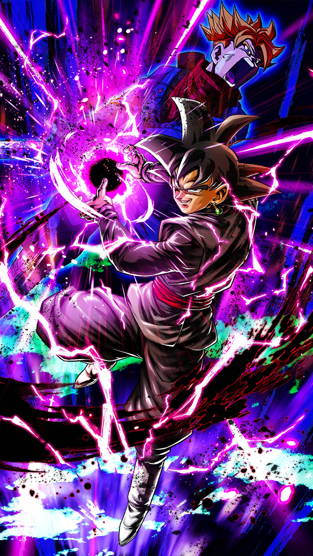 Powerful Orb Of Black Goku Phone Background