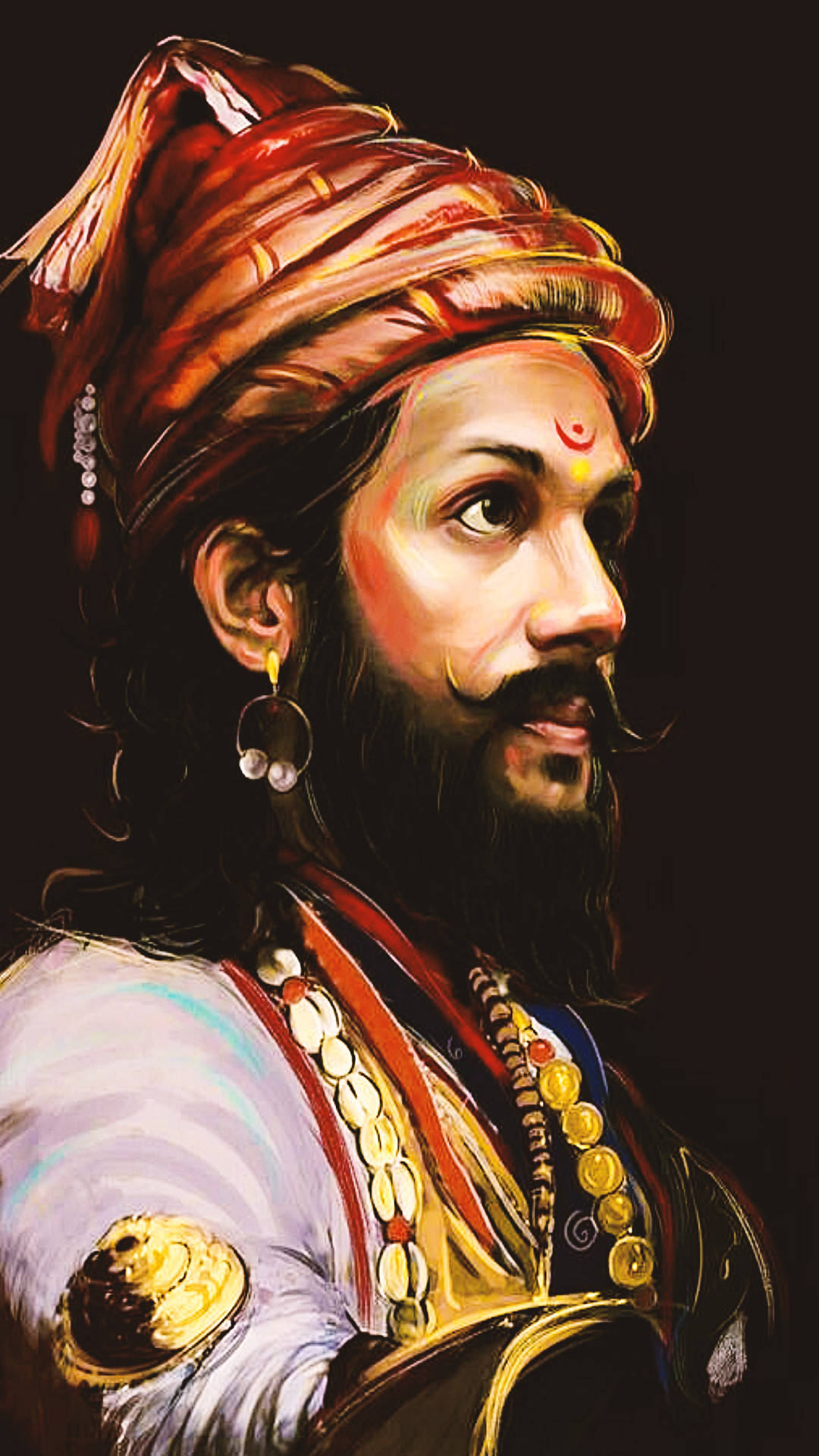 Powerful Portrait Of Chhatrapati Shivaji Maharaj Background