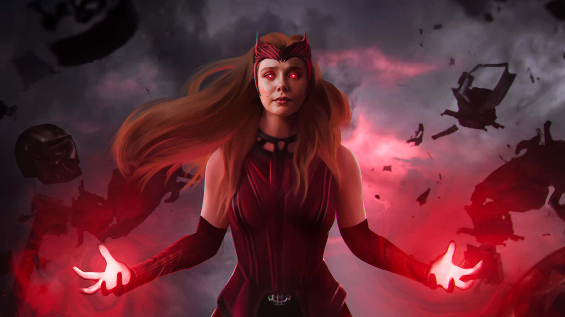 Powerful Scarlet Witch 8k Background