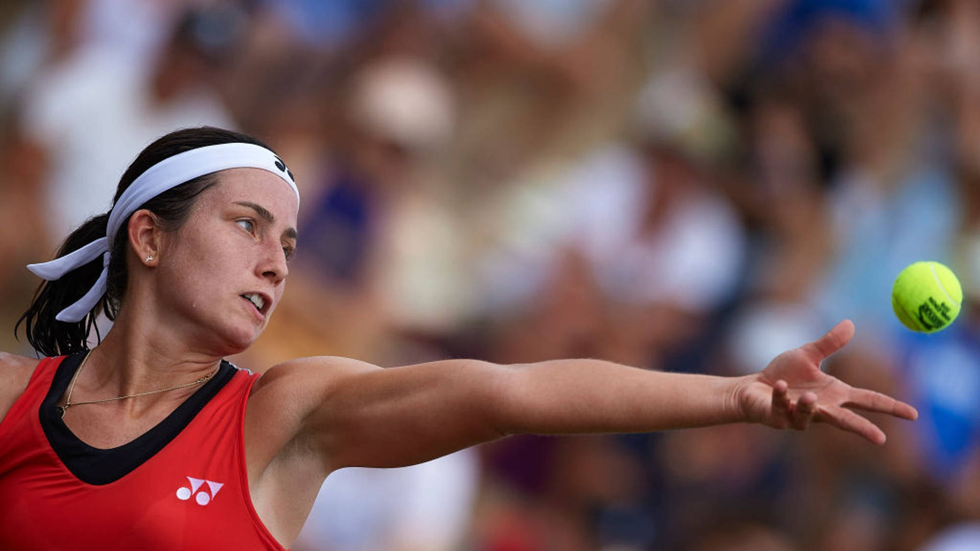 Powerful Serve By Tennis Star Anastasija Sevastova