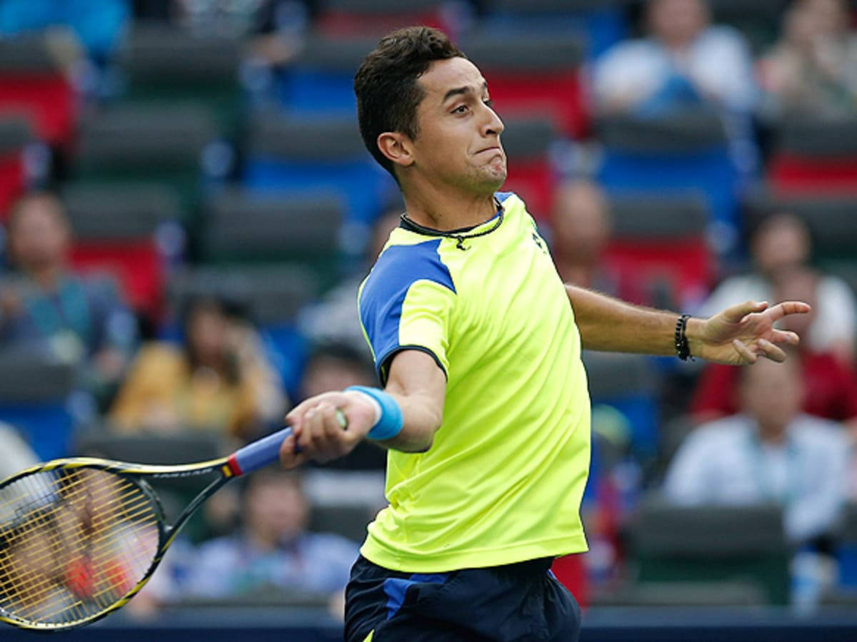 Powerful Serve By Tennis Star Nicolas Almagro