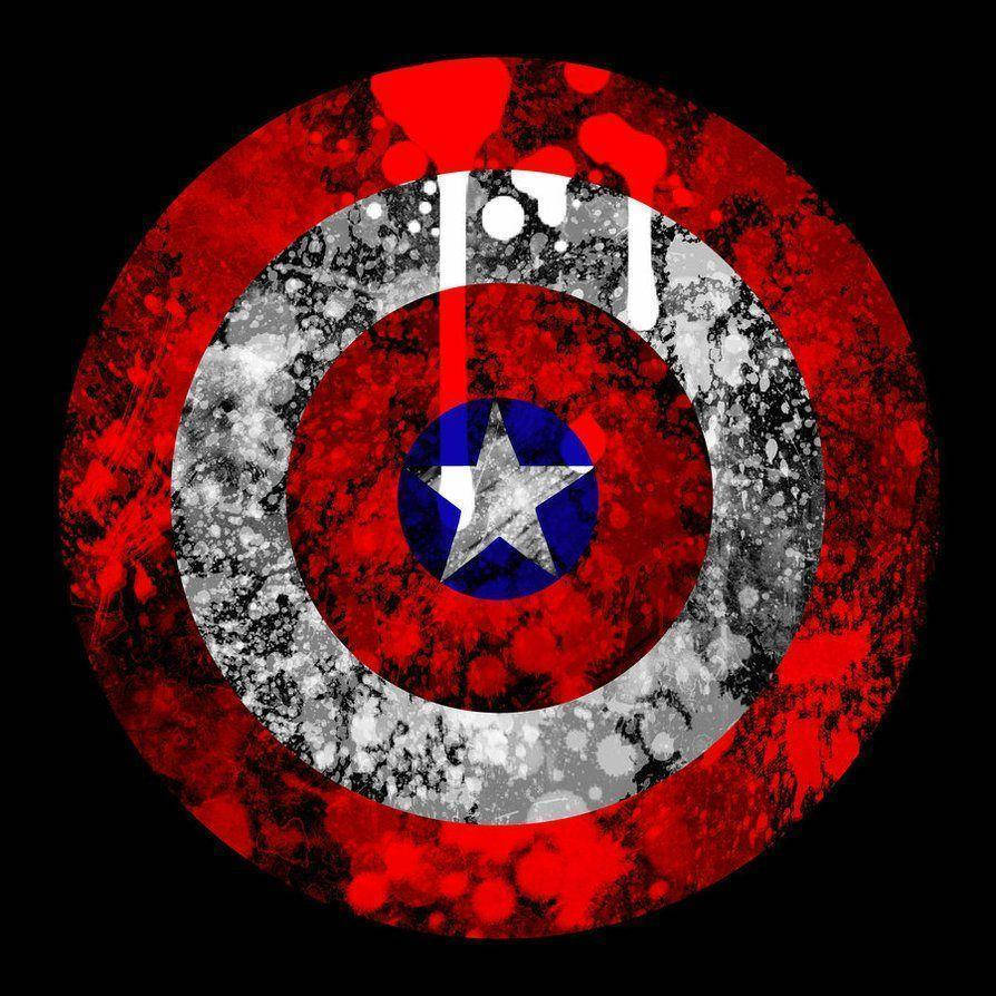 Powerful Symbol - The Shield Of Captain America Background