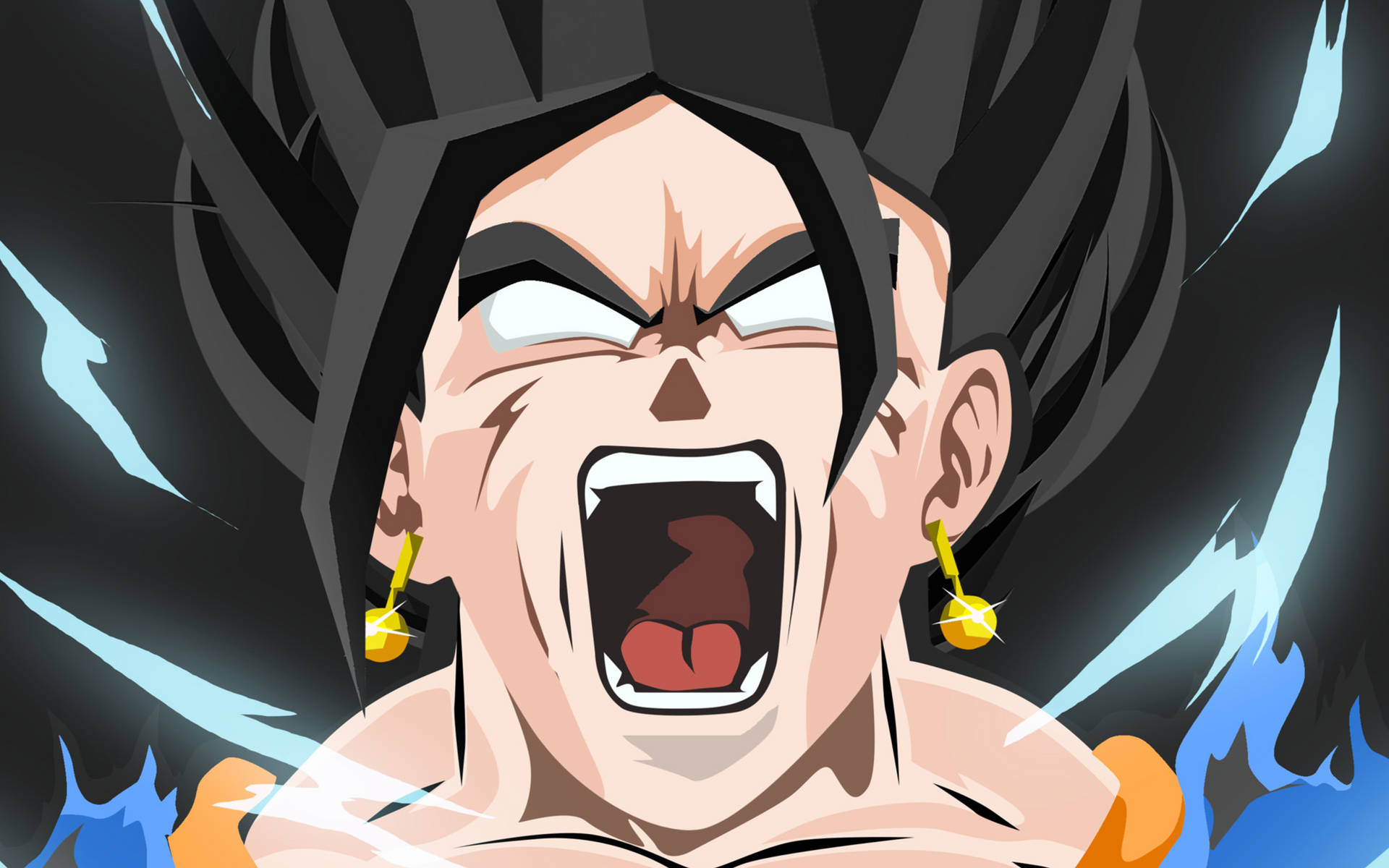 Powerful Vegito Screaming Background