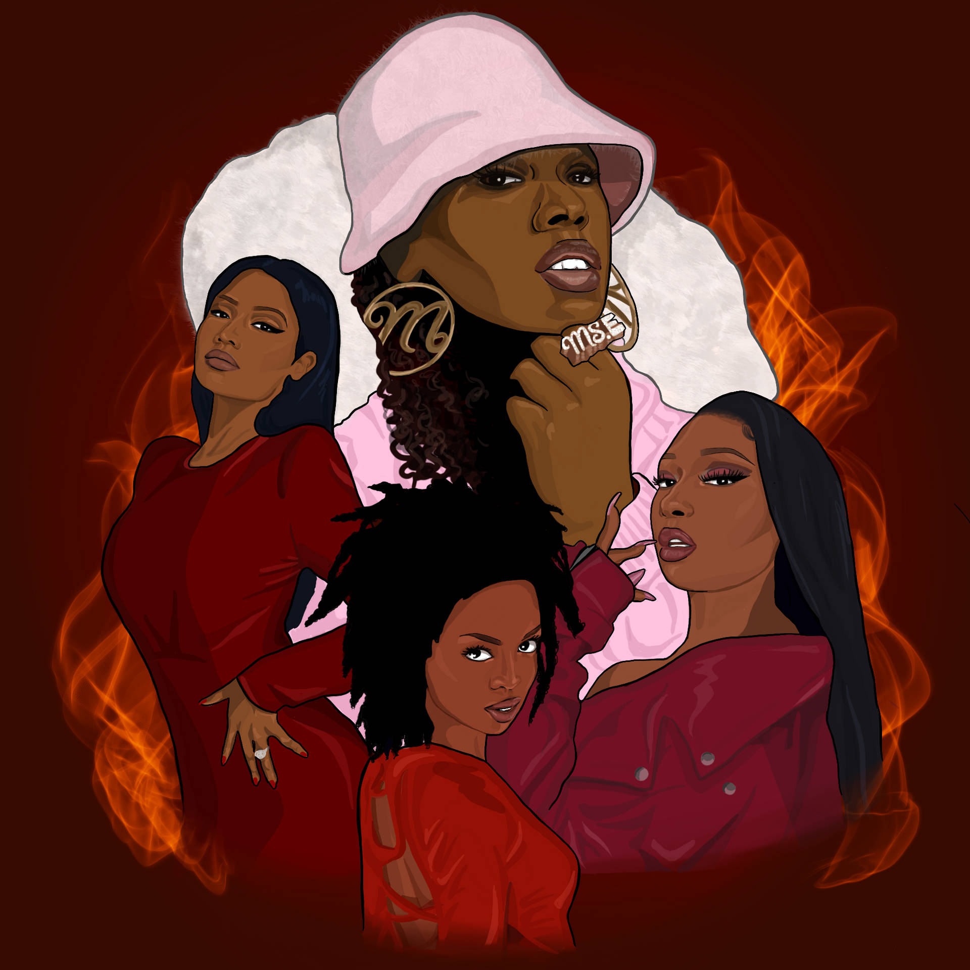 Powerful Women In Hip Hop Background