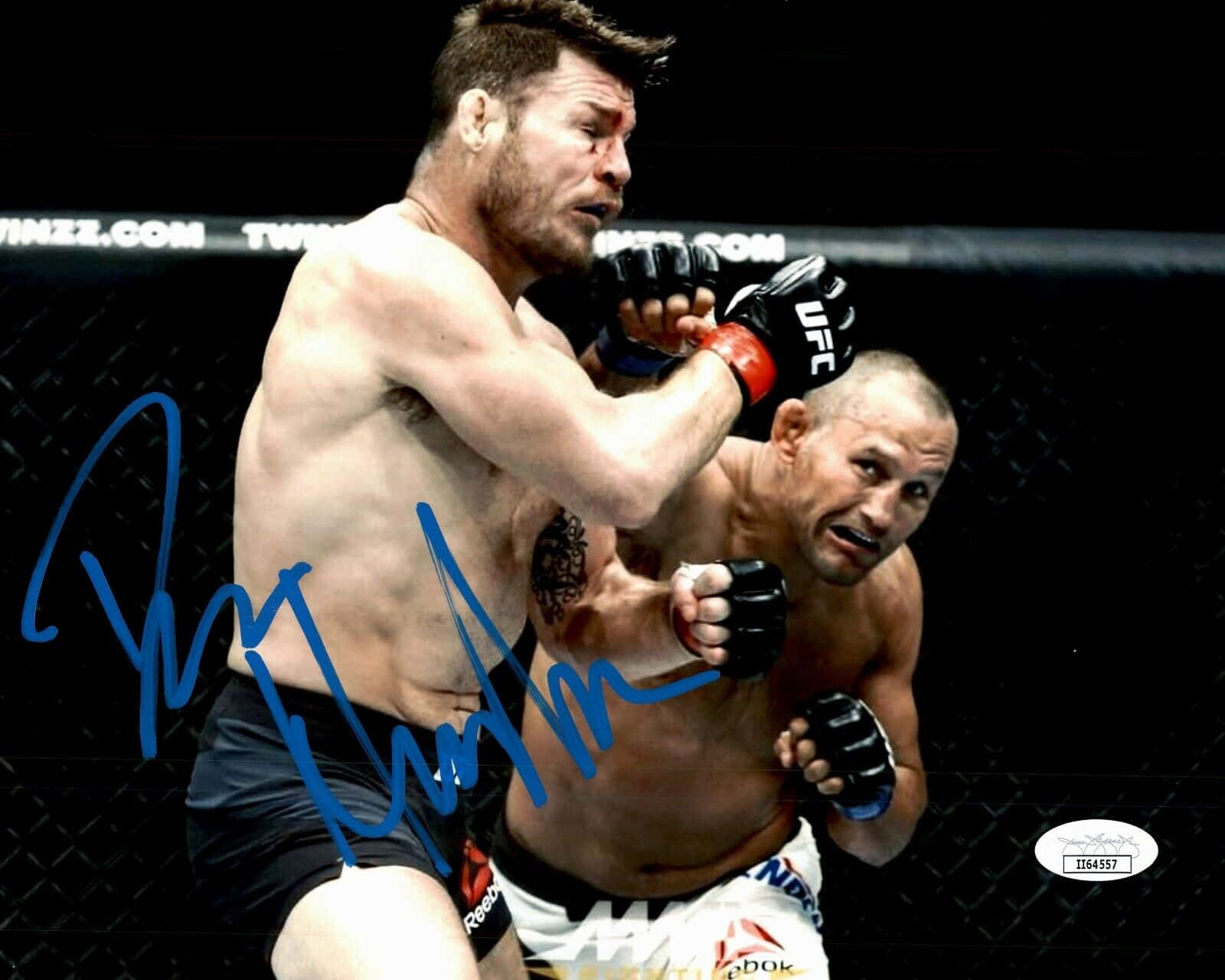 Powerhouse Blow By Dan Henderson On Michael Bisping Background