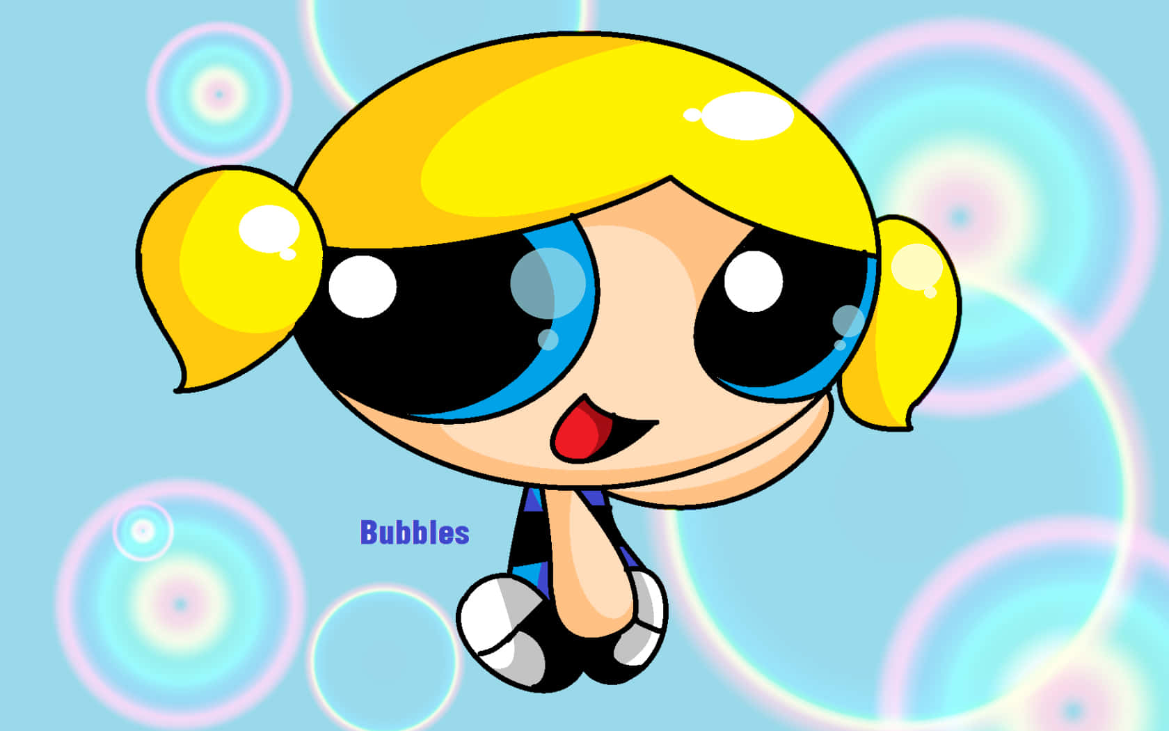 Powerpuff Girls Bubbles Holding Her Head Background