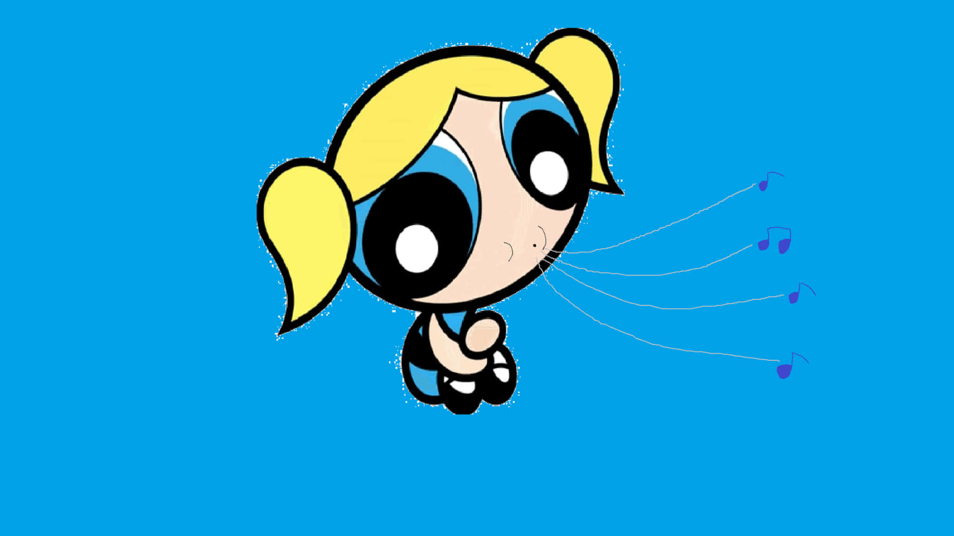Powerpuff Girls Bubbles Whistling A Tune Background
