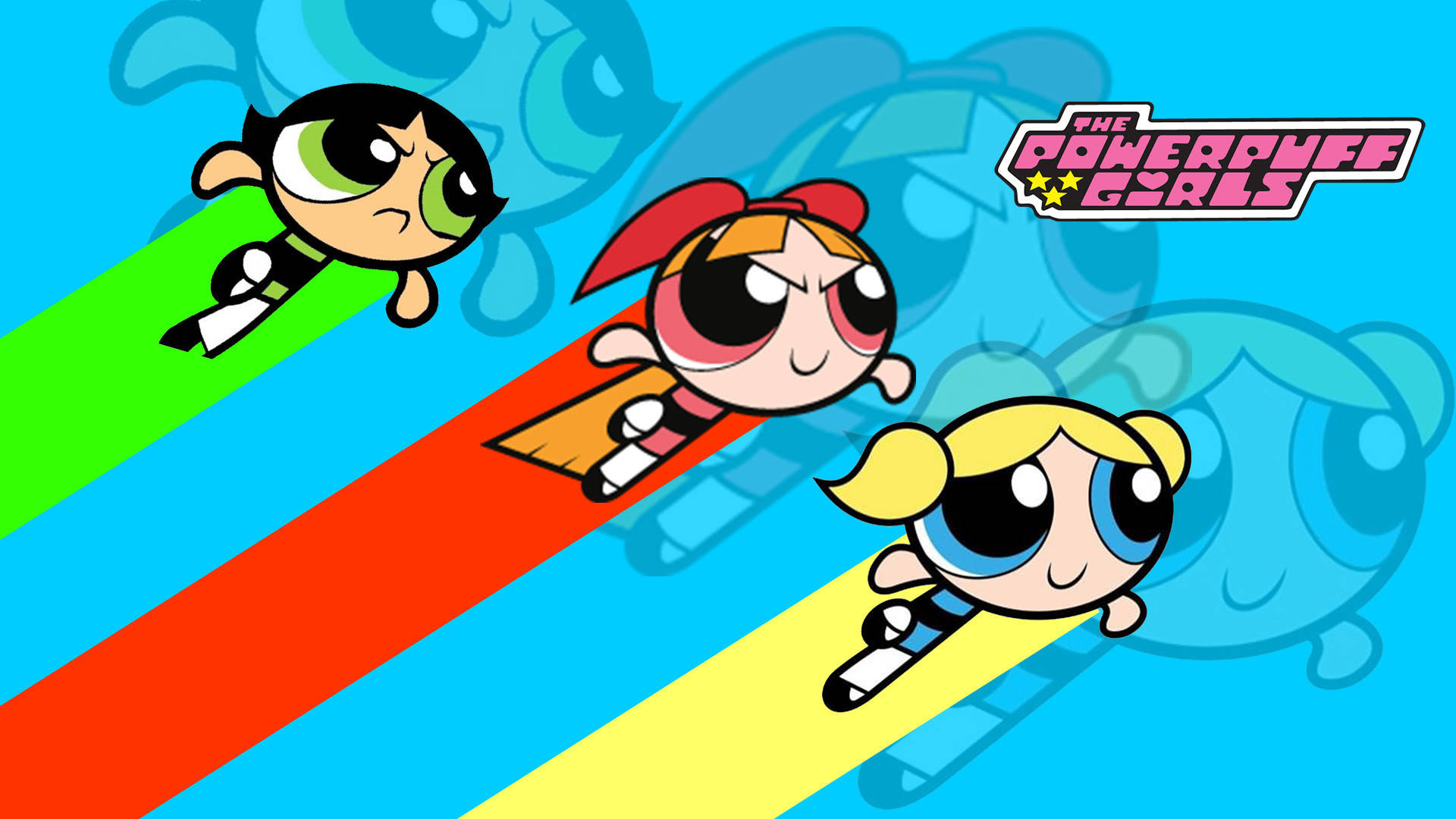 Powerpuff Girls Cartoon Poster Background