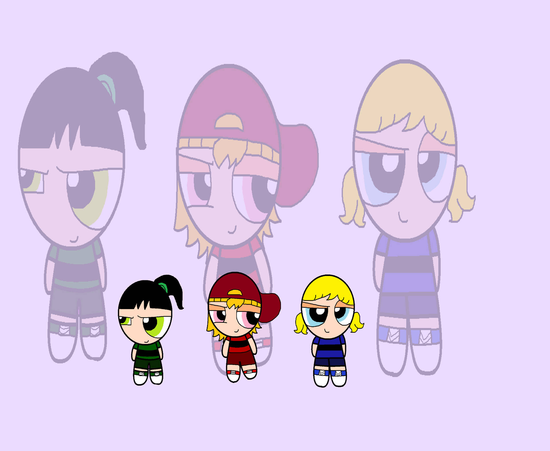 Powerpuff Girls Tomboy Aesthetic Fanart Background