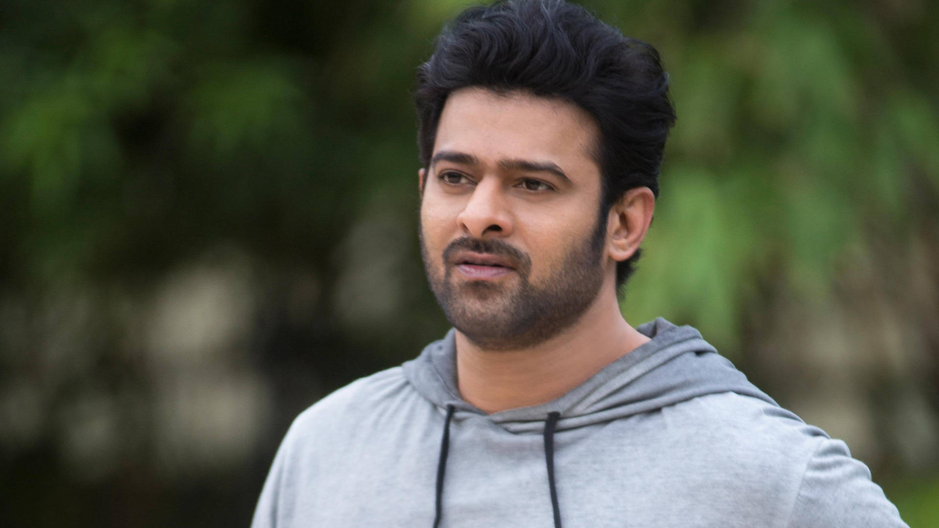 Prabhas Hd Gray Hooded Sweater Background