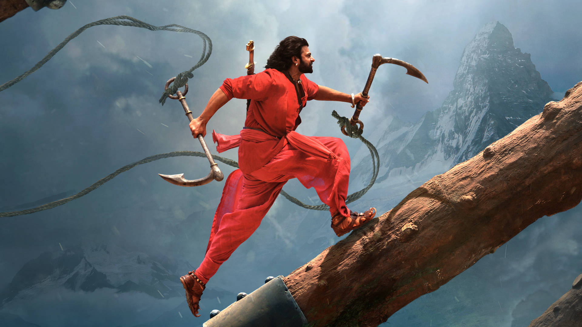 Prabhas In Action Background