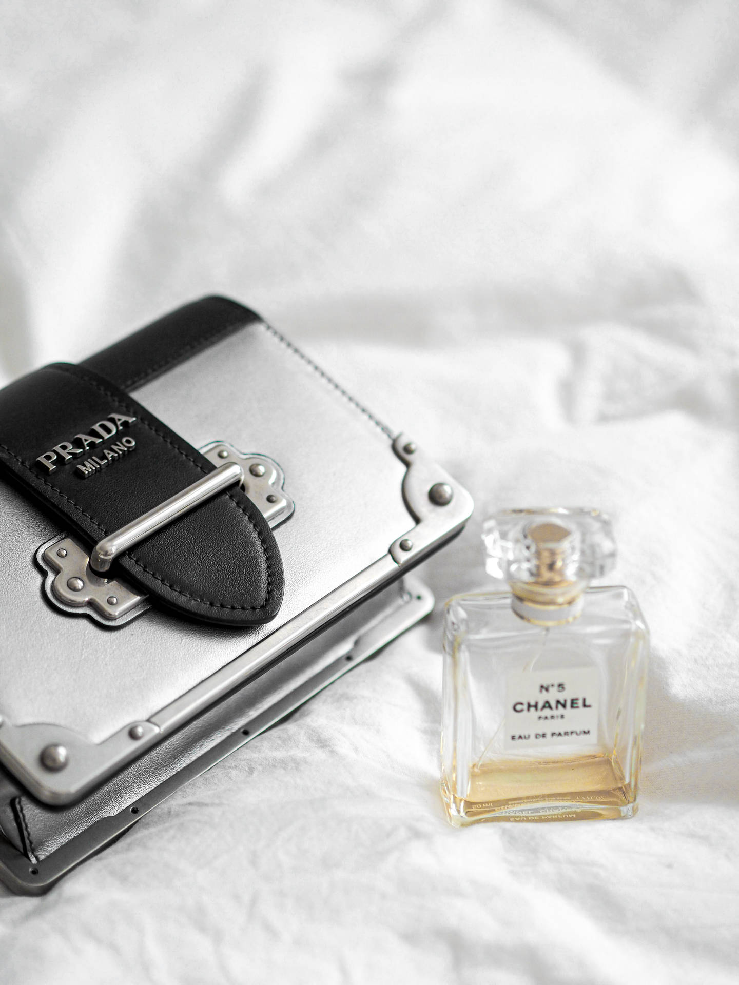 Prada Bag Chanel Perfume Background