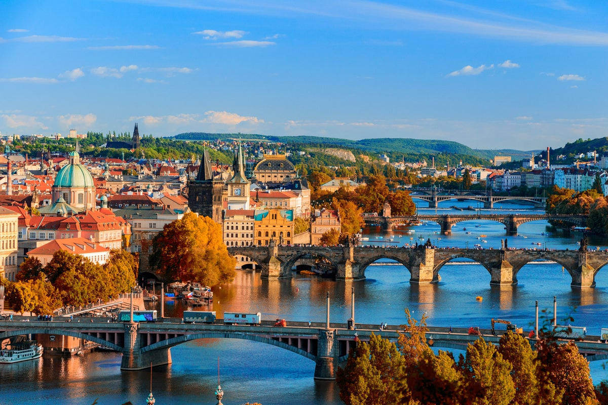 Prague And Bridges Background