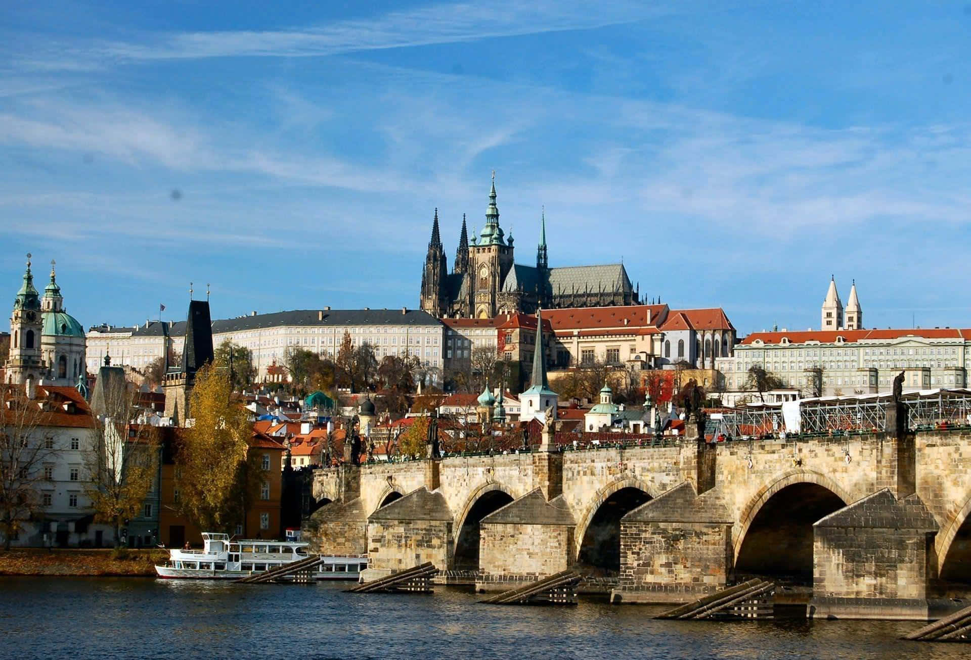 Prague Castle Across Charles River
