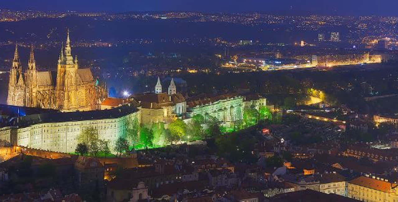 Prague Castle Aerial Background