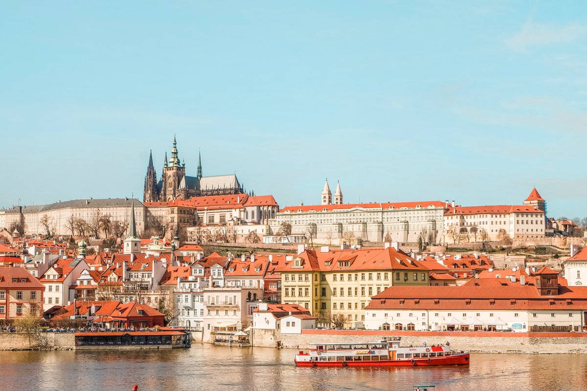 Prague Castle And Boats