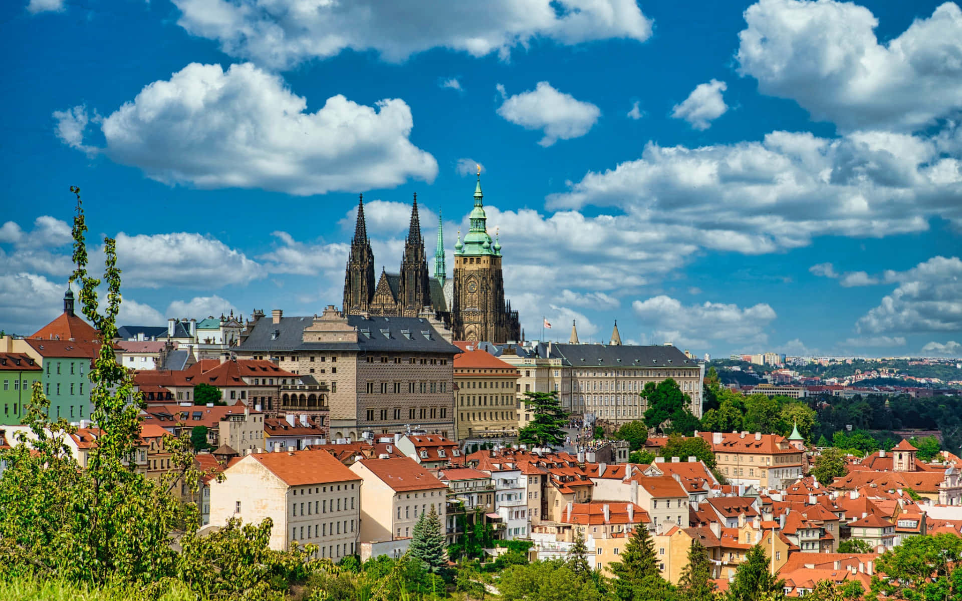 Prague Castle And The Beautiful Sky