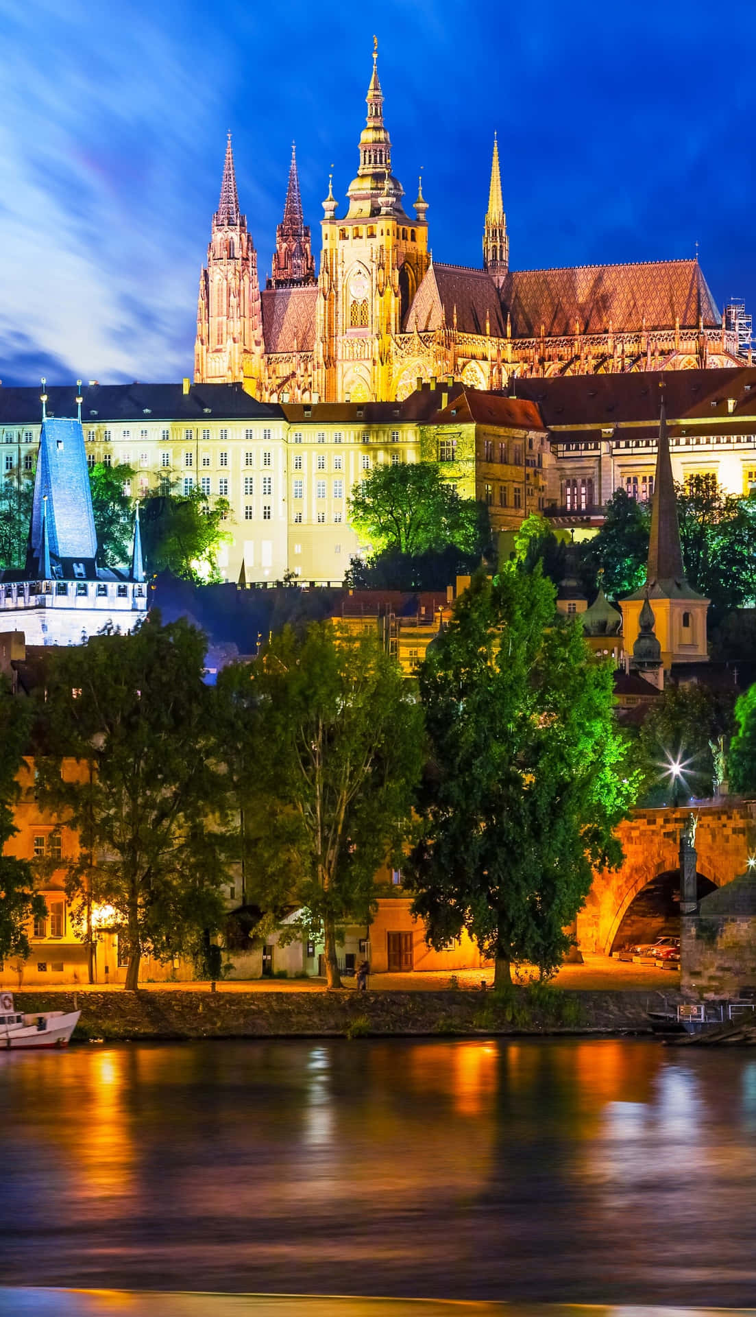 Prague Castle At Night