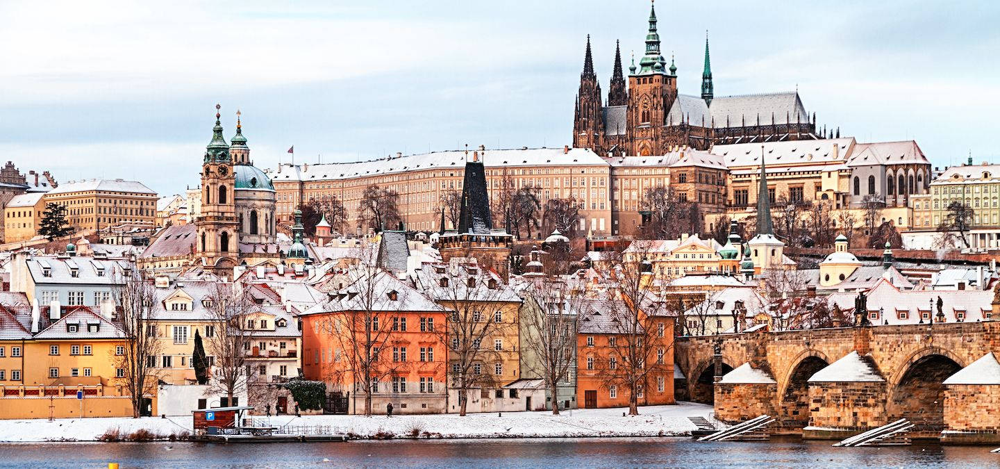 Prague In Snow