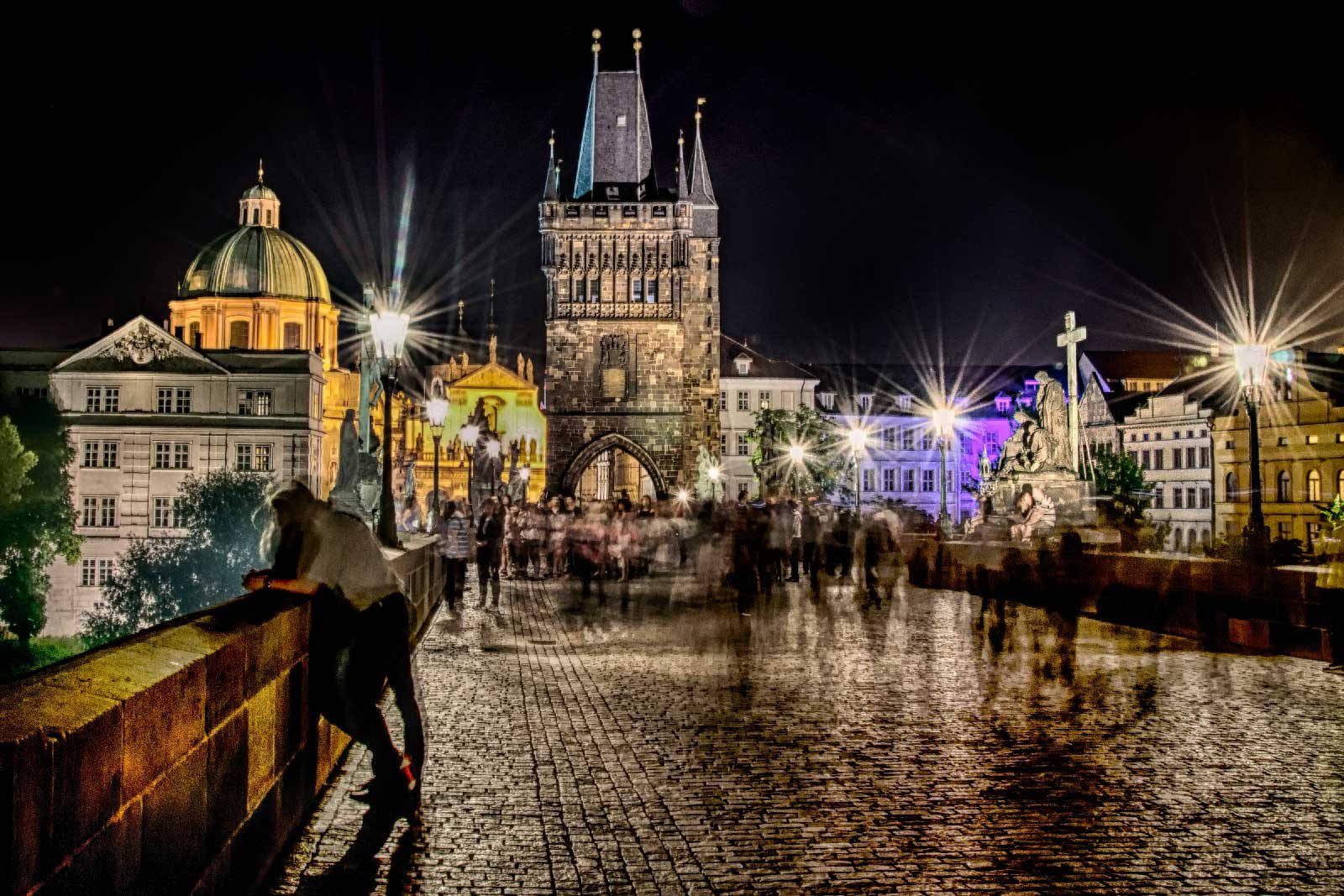 Prague Old Bridge Tower Background