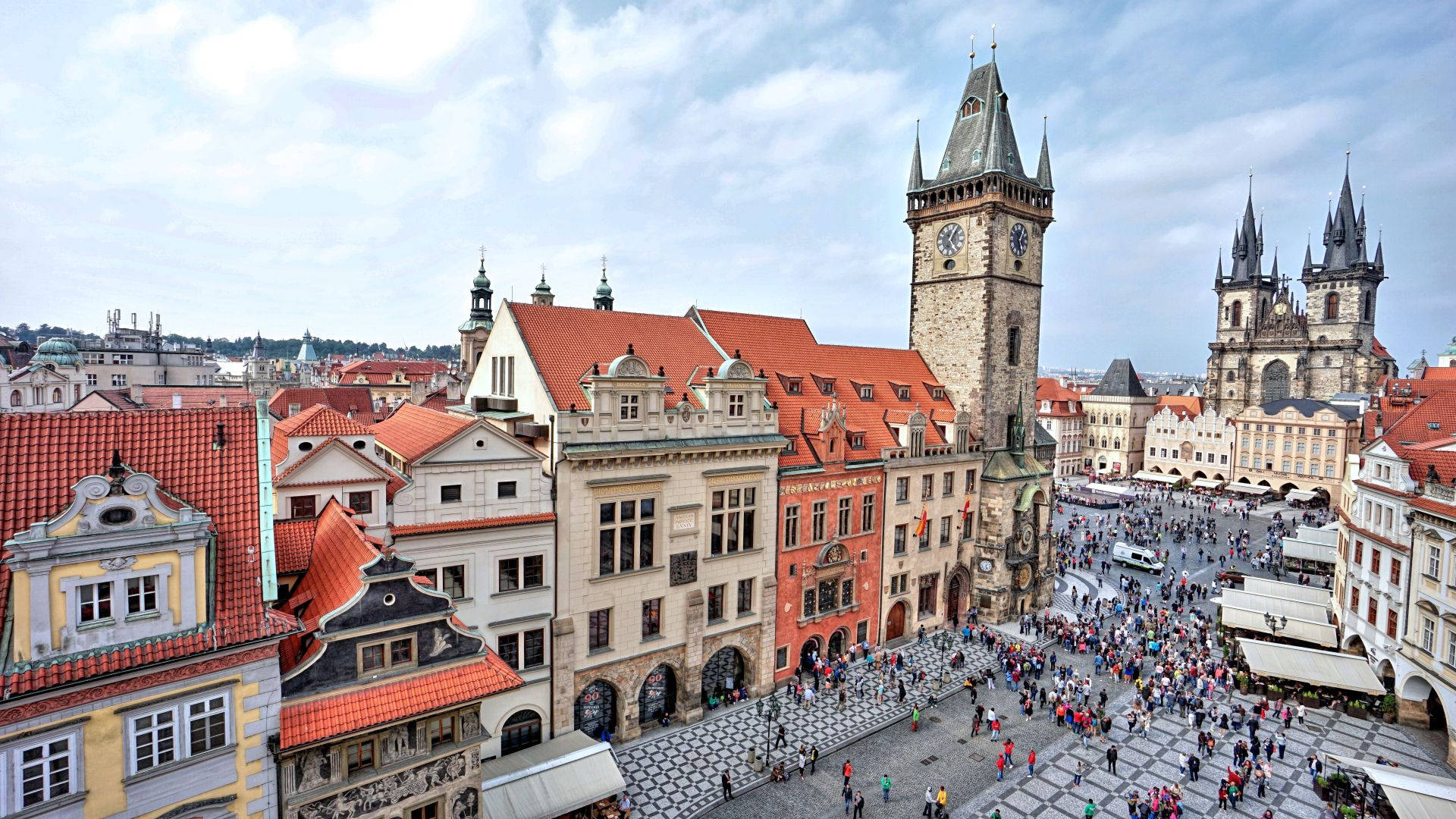 Prague Old Square Background