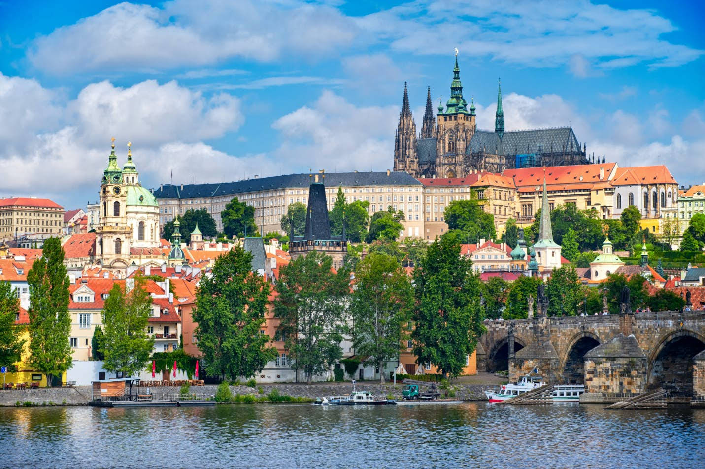 Prague Skyline Background