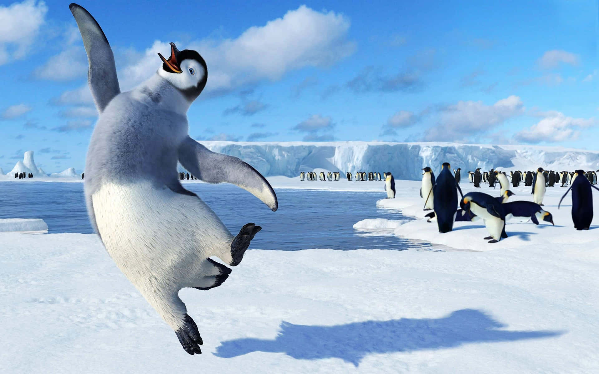 Prancing Penguin From Happy Feet Two Background