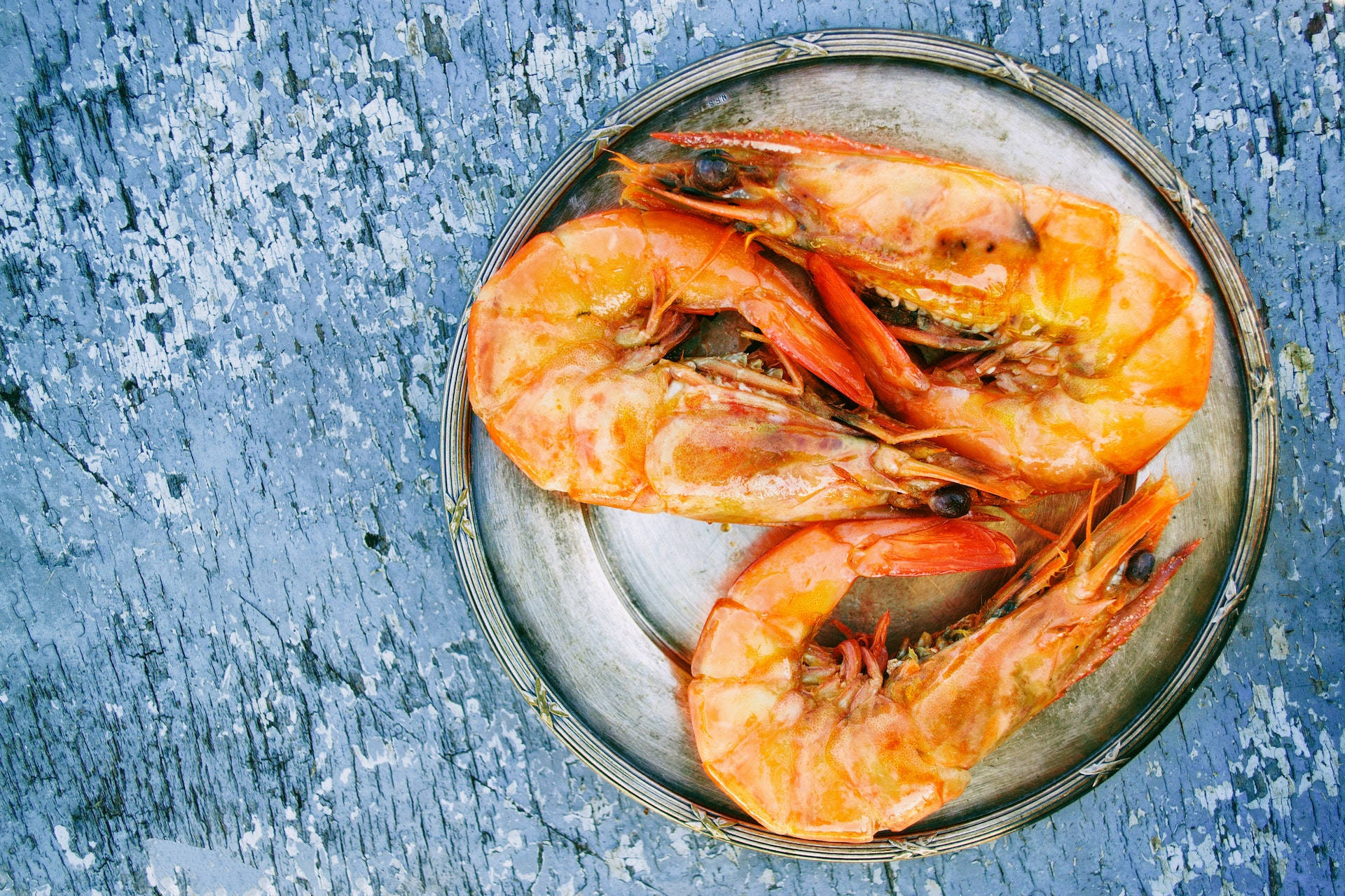 Prawns With Bright Orange Bodies